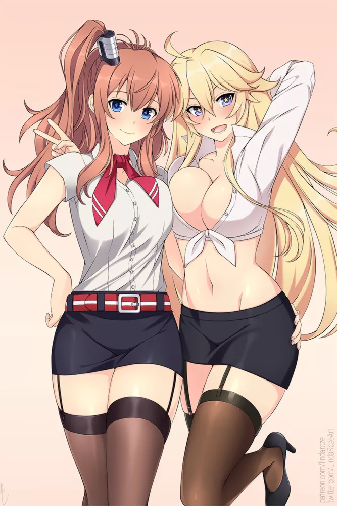 Saratoga x Iowa [Kantai Collection] (LindaRoze) posted by LindaRoze