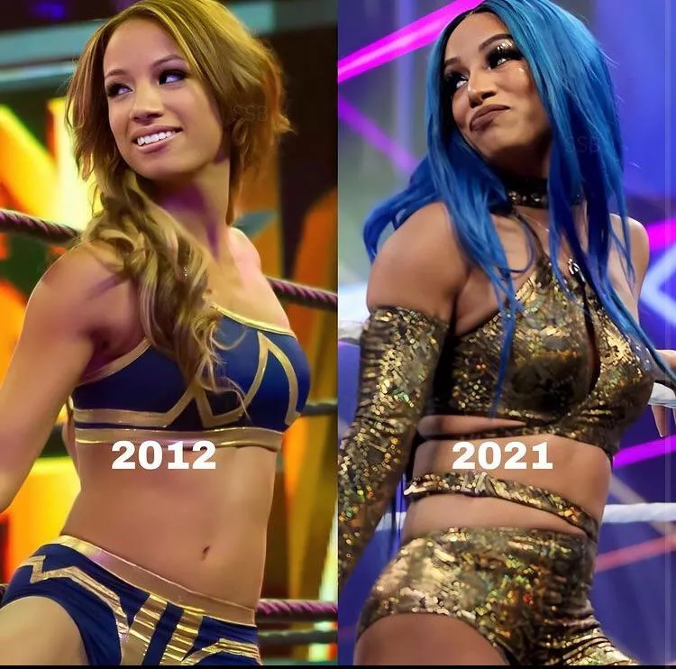 Sasha banks 9 years apart.still gorgeous posted by Good_Television3550