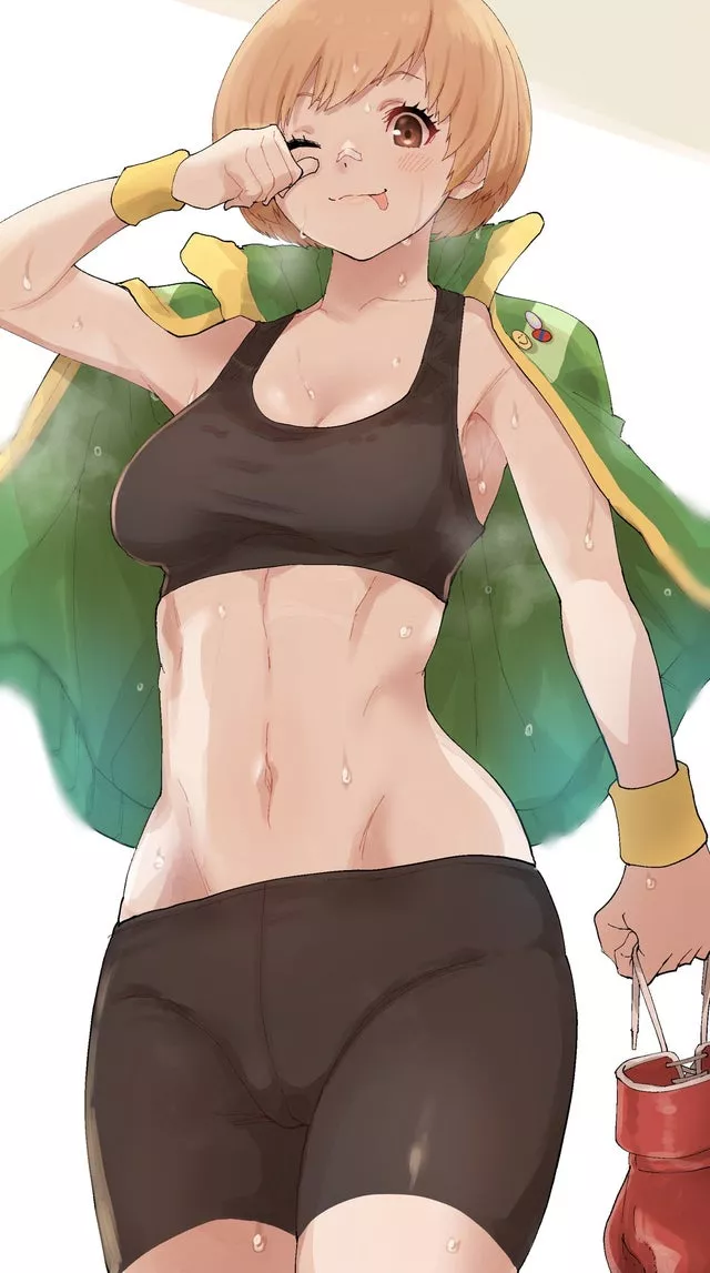 Satonaka Chie post-Workout [Persona 4] posted by naex98