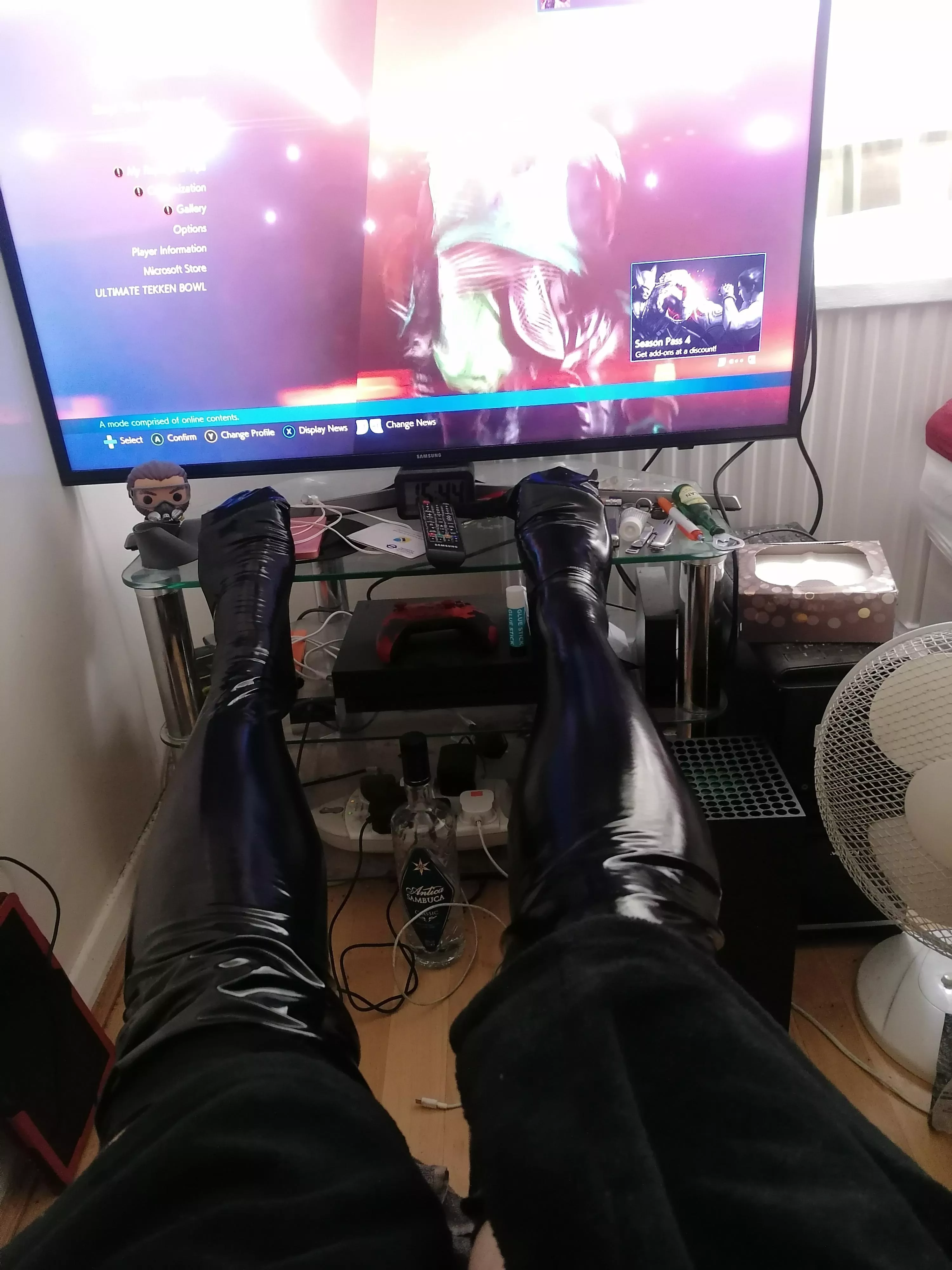 Saturday, stockings, sambucca, tekken 7, want to join me? posted by xtexjudgement