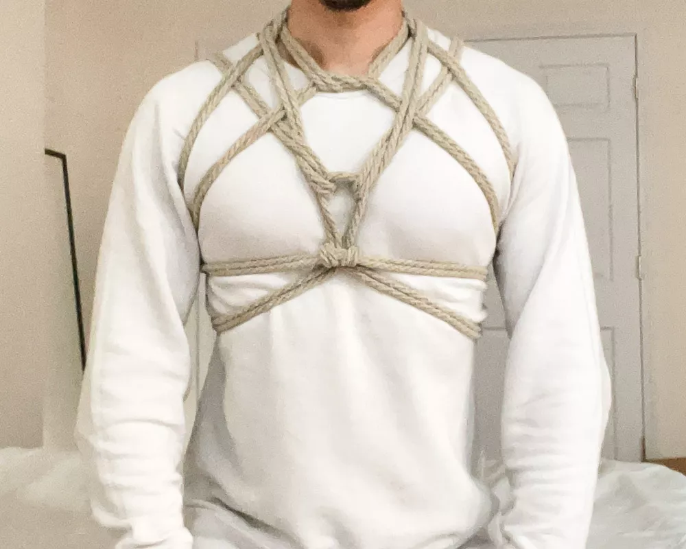 Saw some harness lingerie that I wanted to recreate in rope posted by 2daywhipping