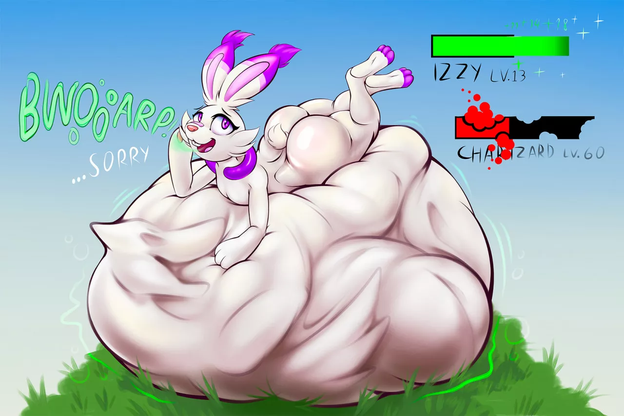 Scorbunny vore (by me, Sassylebraix) [smaller pred] [furry] [pokemon] posted by manly_braixen