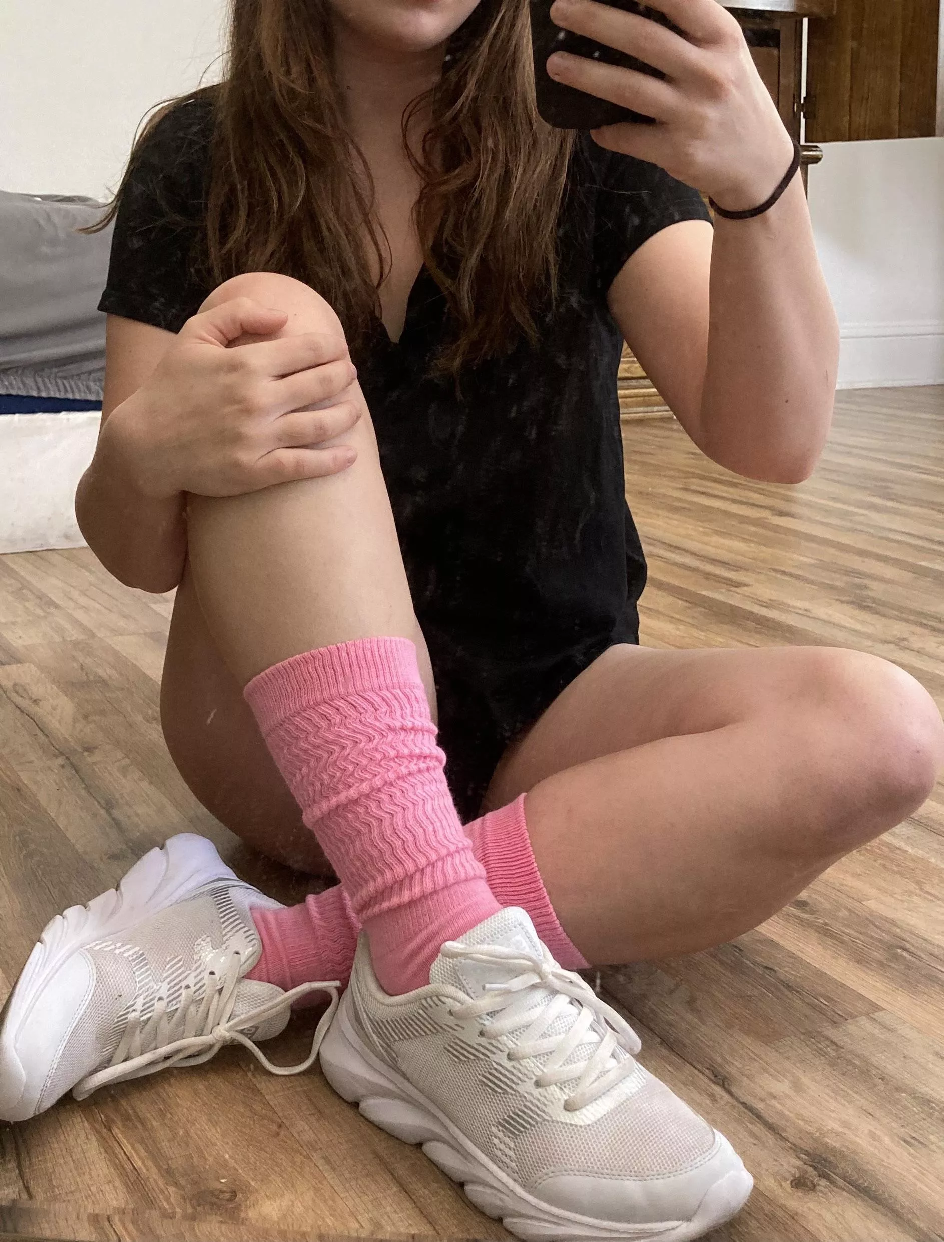 Scrunched pink socks (f) posted by Koraed-8695