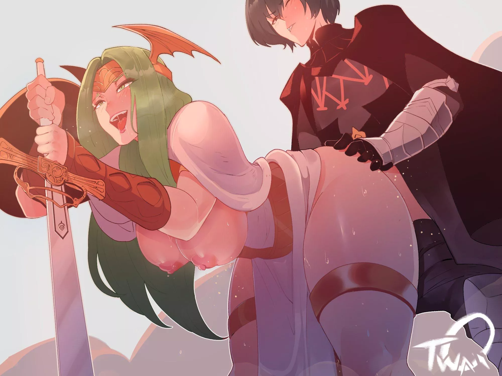 Seiros agd Byleth having sex on the battlefield (TWAQ) posted by authenticconcert