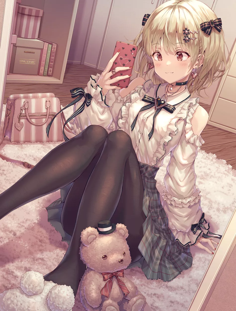 Selfie with her Teddy Bear [Original] posted by CheetahSperm18