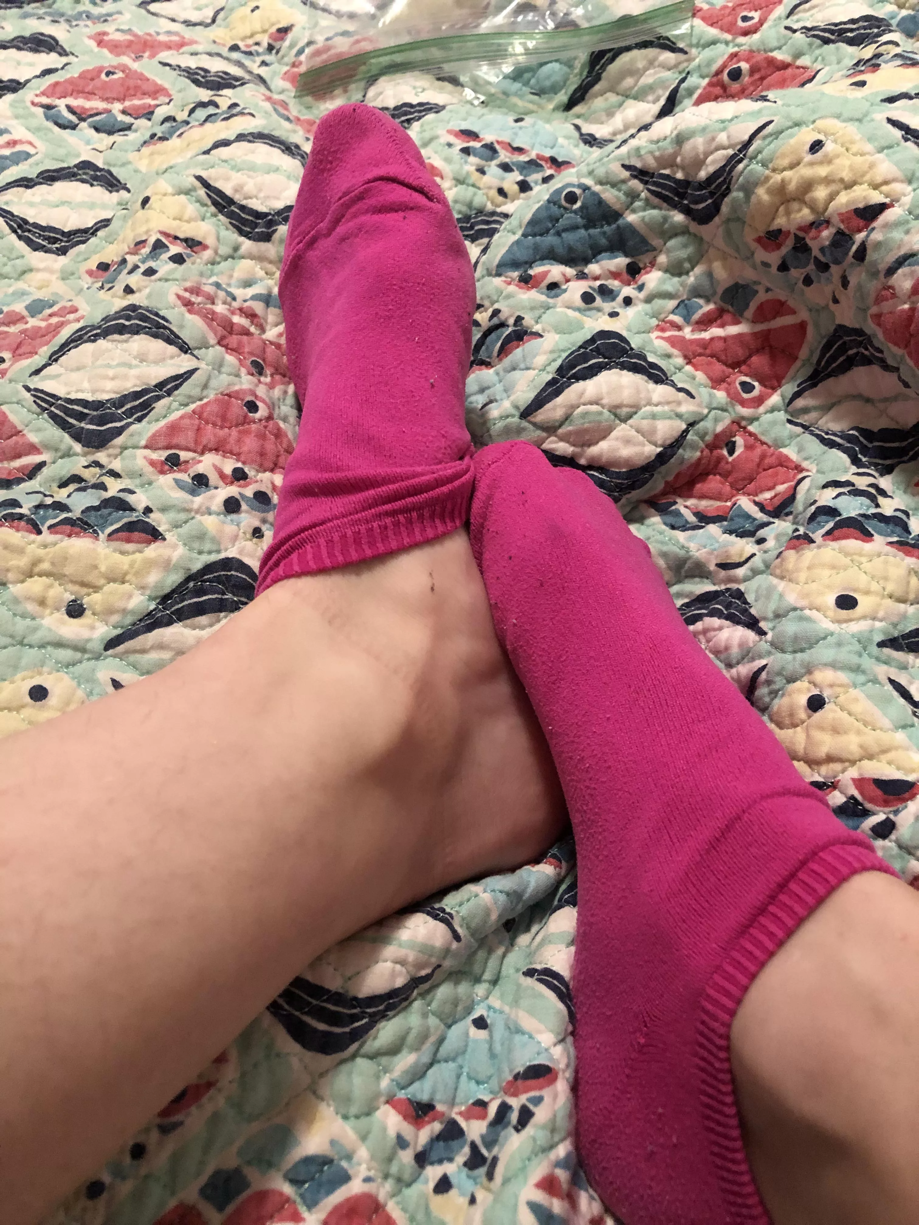 💋[Selling]💋Hot pink nylon ankle socks! Worn for a long day of work in the hot FL sunshine 😋 PM me with any questions, I can’t say “Yes!” unless you ask!😘 posted by colette149