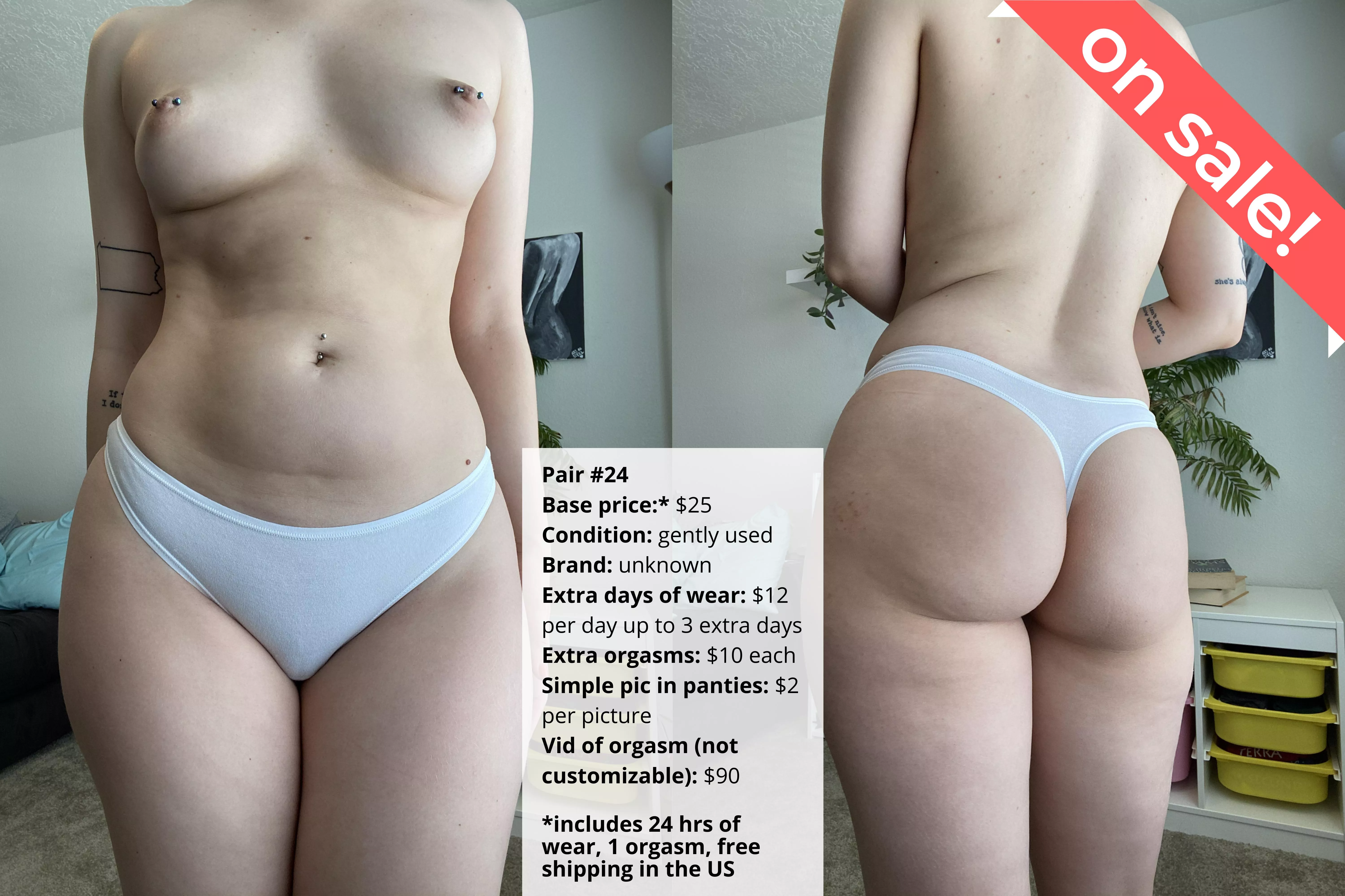 [Selling][US] my panty drawer has pics of me wearing each pair I have available! posted by veggiebabyy