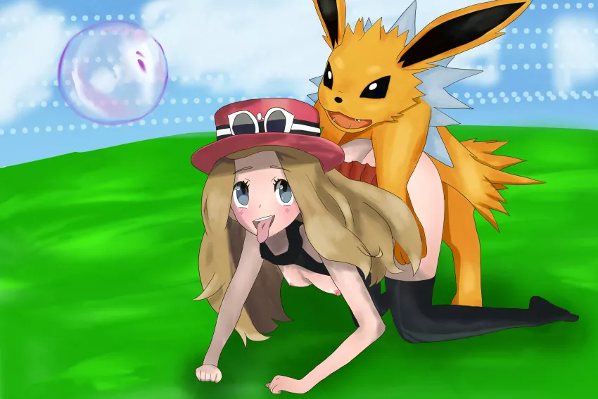 Serena tries Pokémon Amie (Kuruminty) posted by Throwaway2131231555