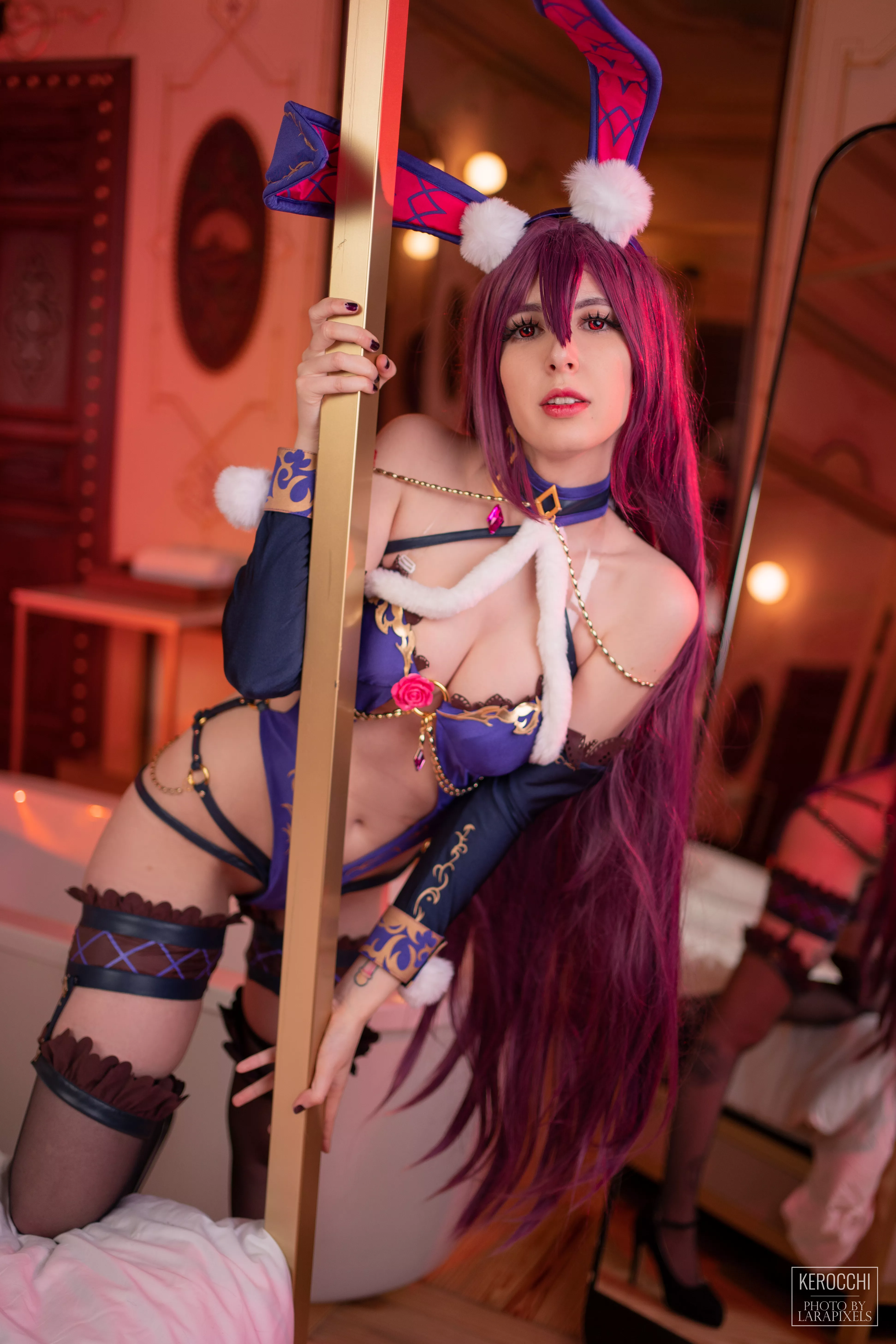 Sexy bunny Scathach cosplay by Kerocchi posted by kerocchi