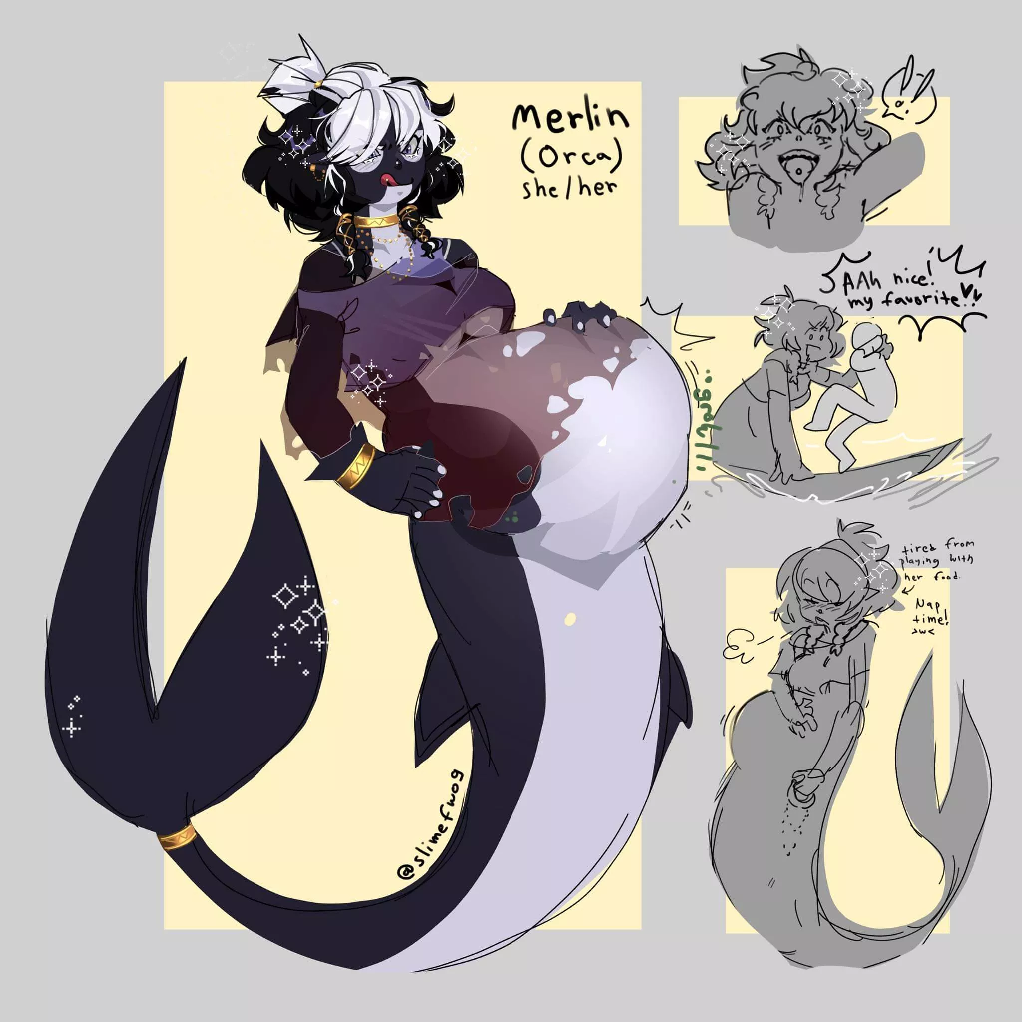 She makes eating look fun tbh [F/A] [Unwilling] [Fatal] Orca monster girl design for practice! By me :) posted by SlimeFwog