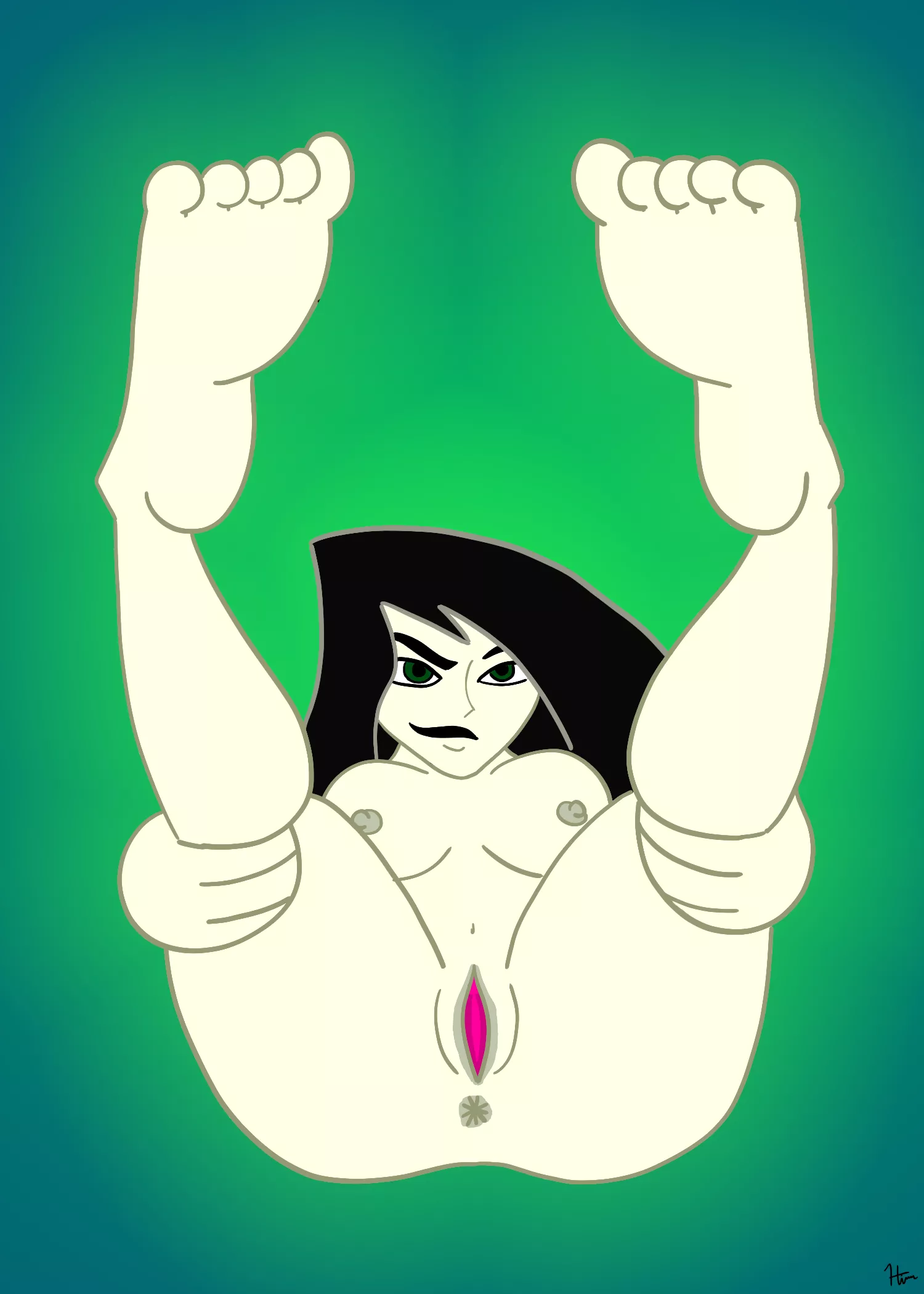 Shego with her legs up (HimerosDraws) [Kim Possible] posted by HimerosDraws