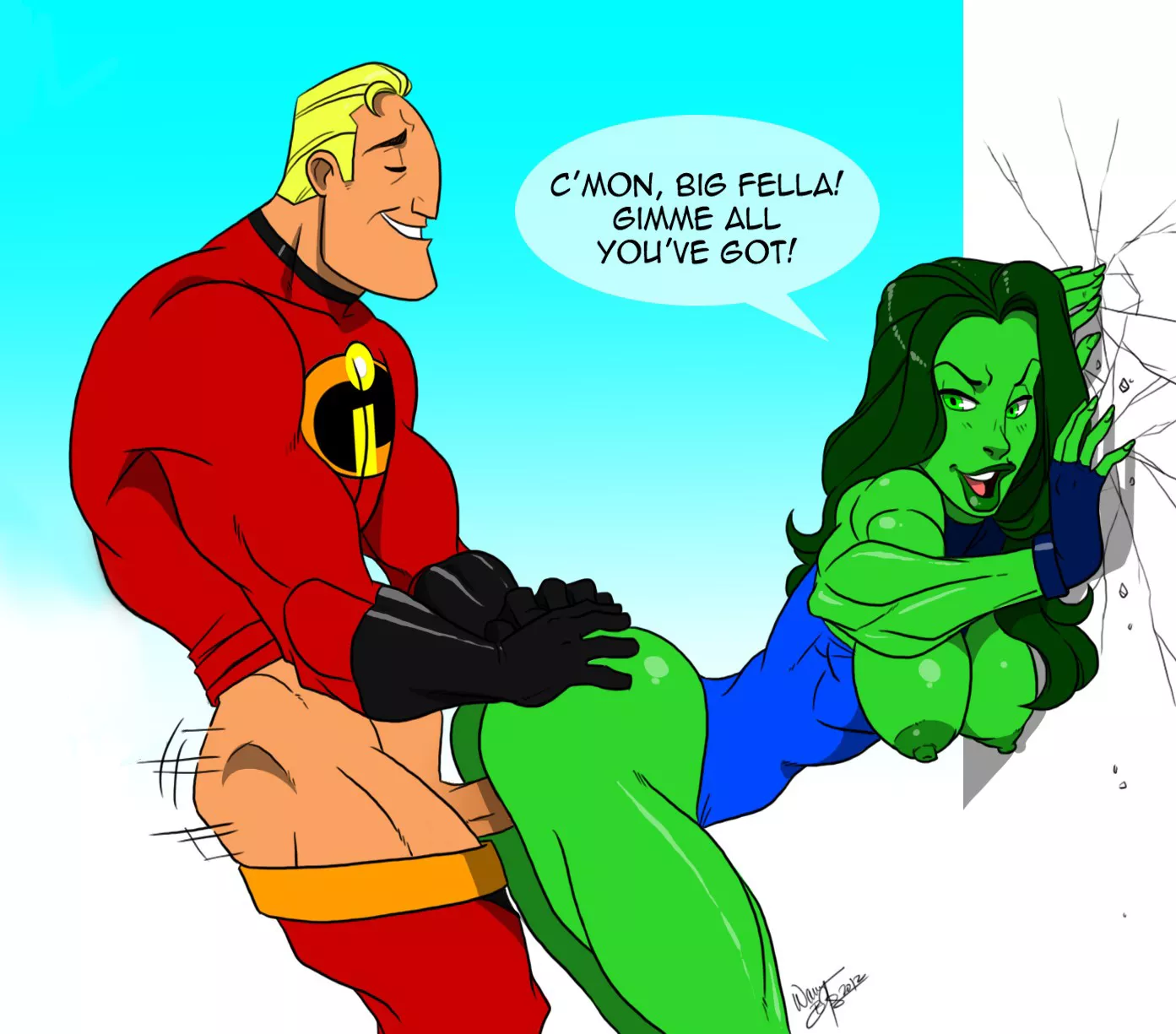 She-Hulk getting fucked by Mr. Incredible (Aeolus06) [MARVEL/THE INCREDIBLES] posted by AlKo96