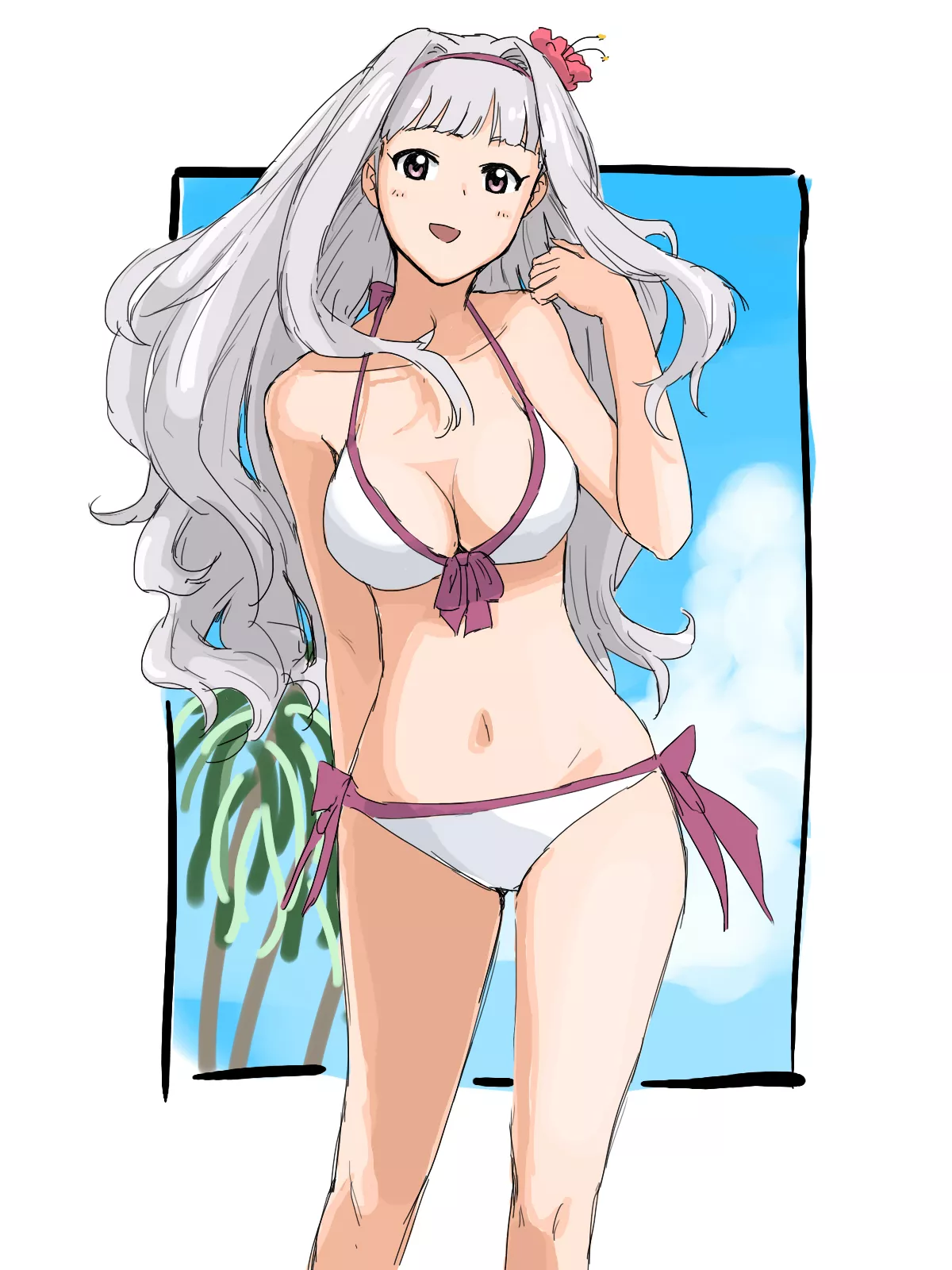 Shijou Takane in white bikini [Idolmaster] posted by nananashi3