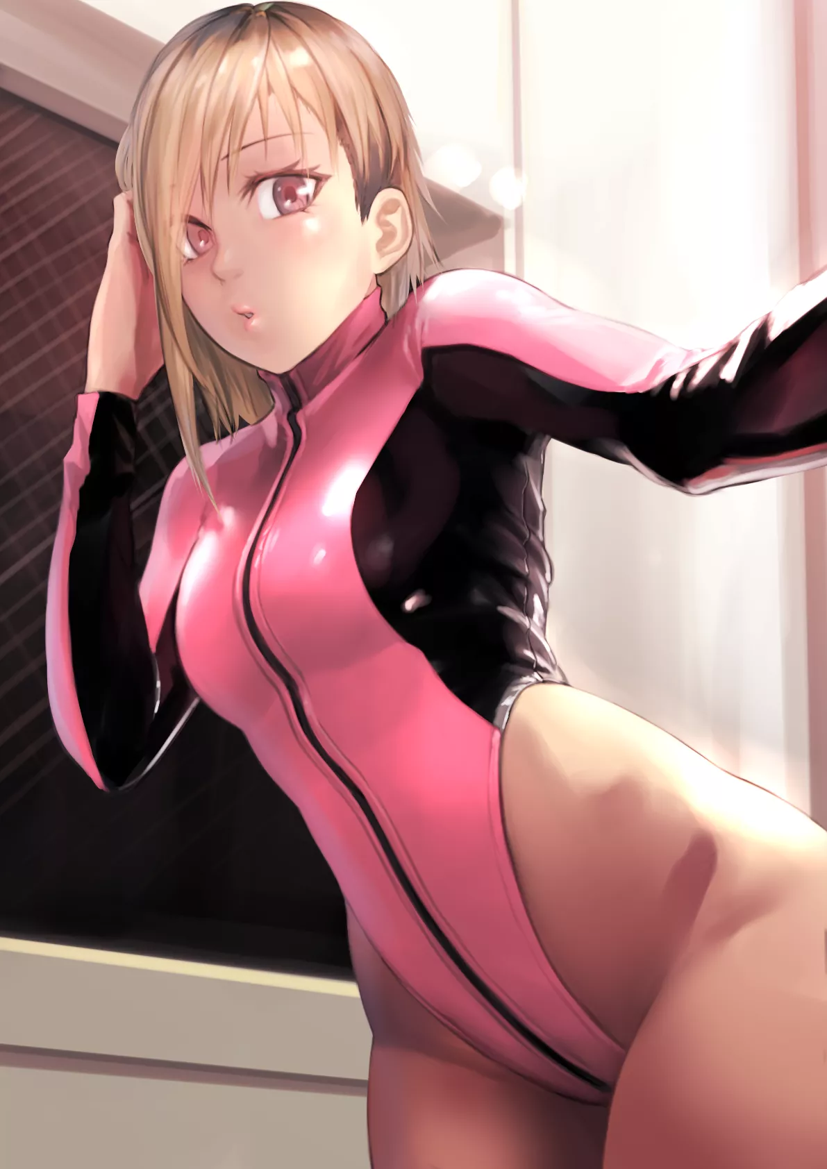 Shiny Pink Highleg Leotard (Kilye Kairi) [Original] posted by sequence_string