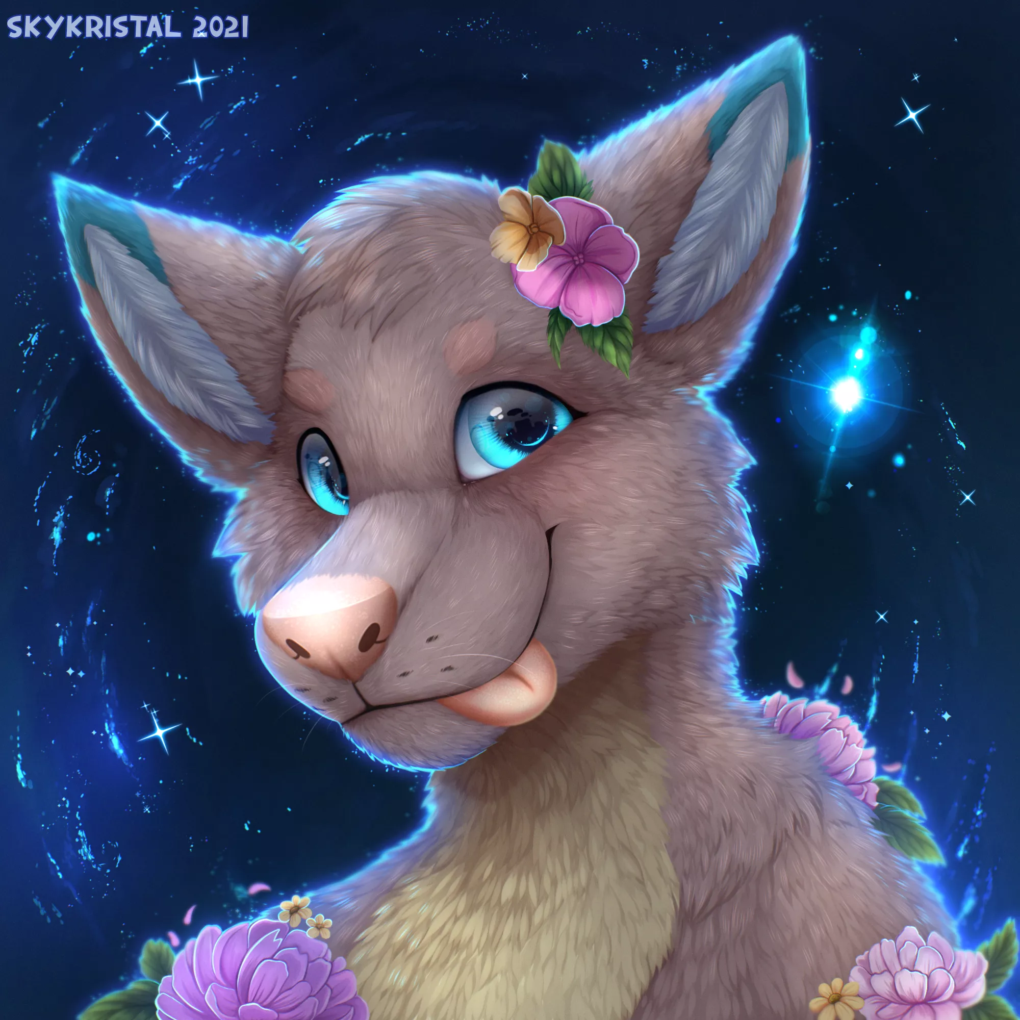 Shiny Portrait YCH commission for Derrick 🌸💙 posted by Skykristal