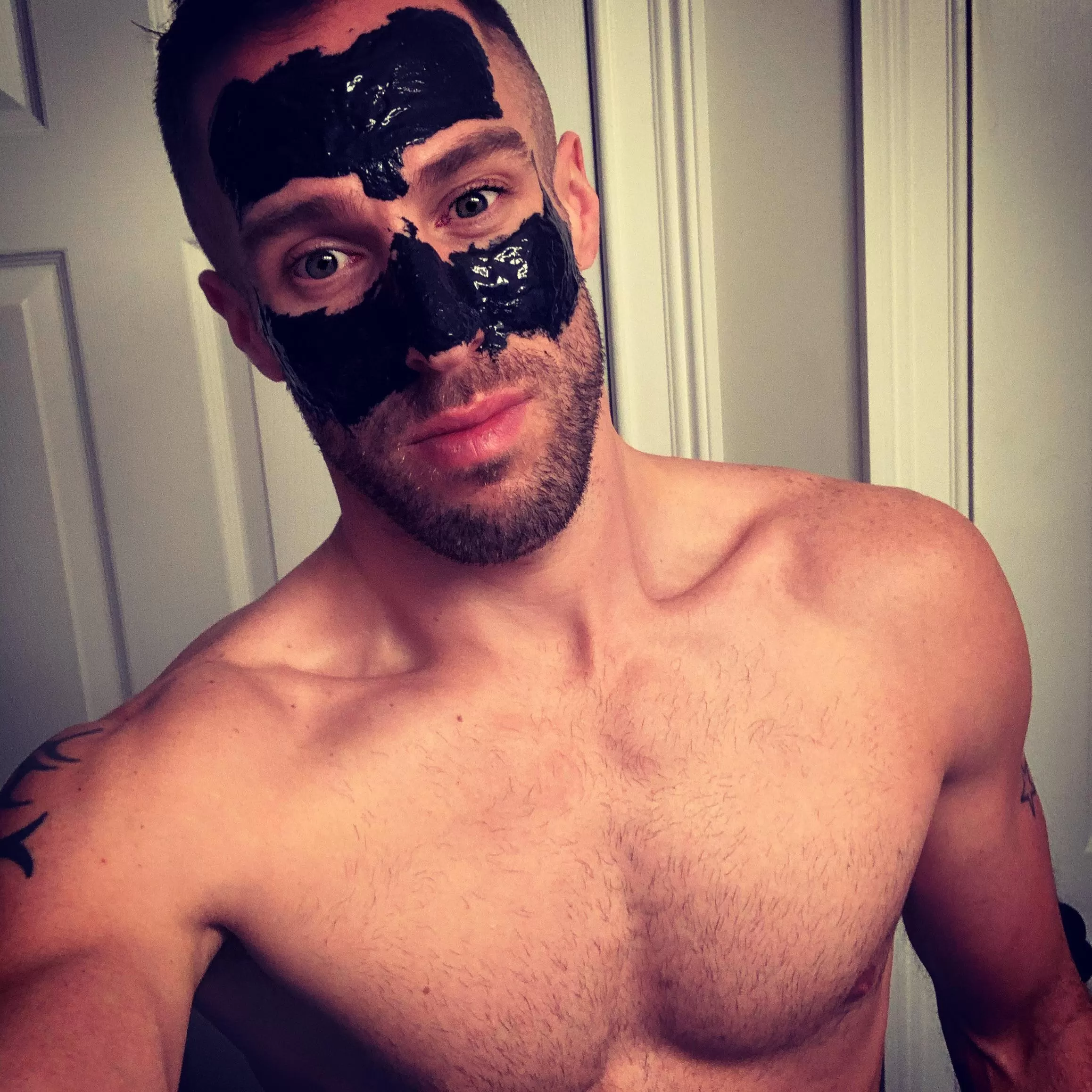 Shirt offâœ… Charcoal mask âœ… finished admissions process for masters program âœ… posted by KDthrowawayKD