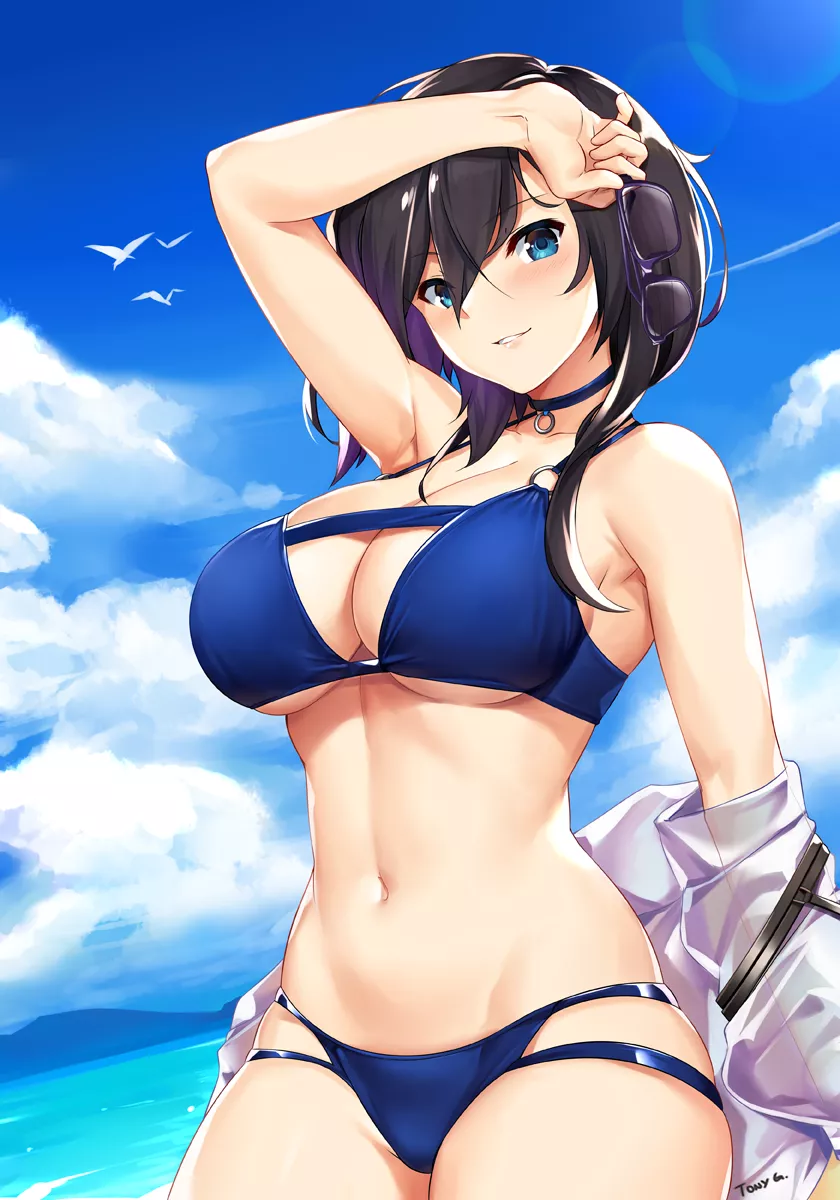 Shkikkan-sama... Are You Enjoying This Trip To The Beach?~ðŸ’™ (HMS Ark Royal, Azur Lane, Royal Navy Faction) posted by YandereLover22