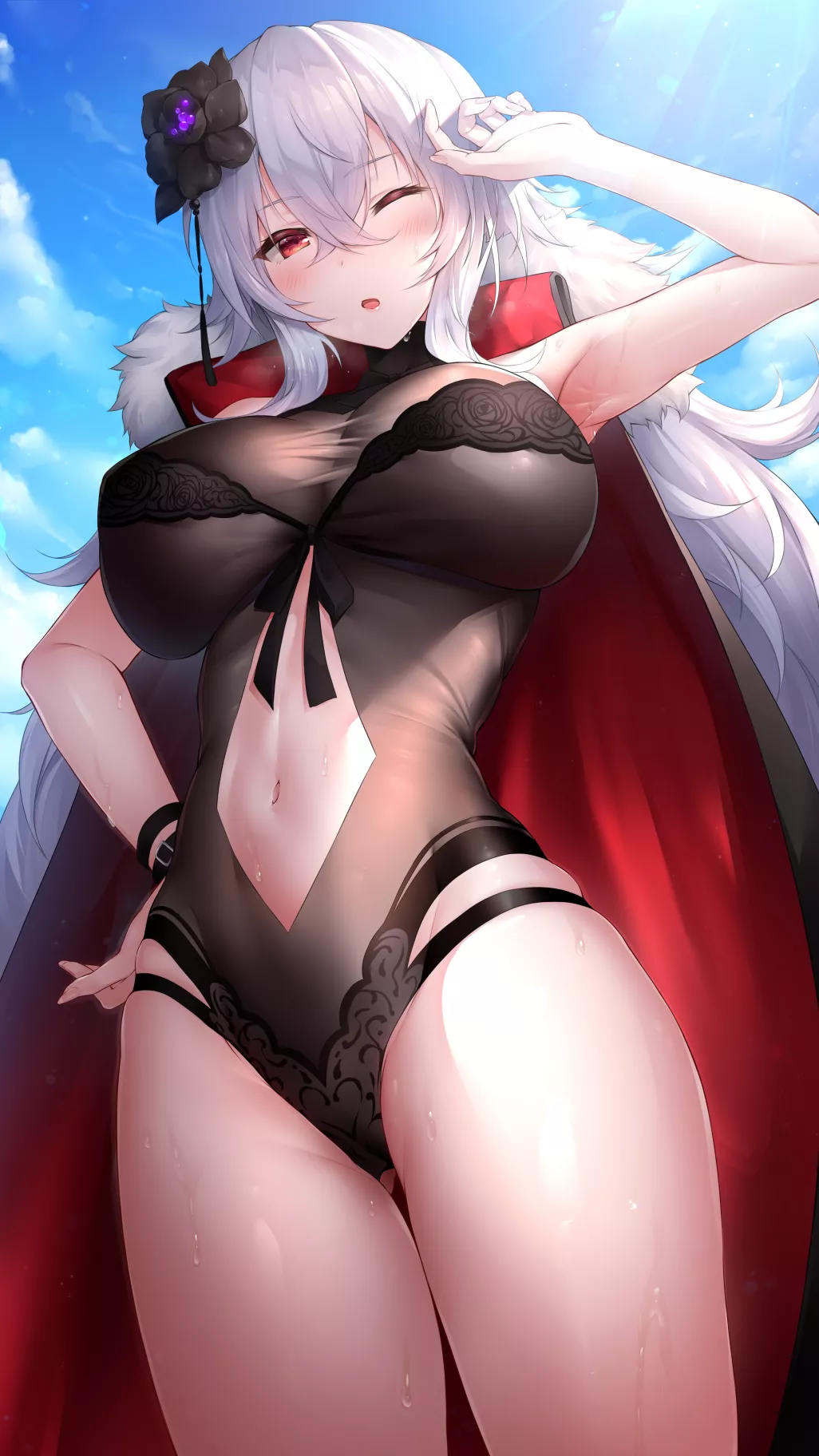 Shkikkan-sama, what do you think of my swimsuit?~â¤ (KMS Graf Zeppelin, Azur Lane, Ironblood Faction) posted by YandereLover22