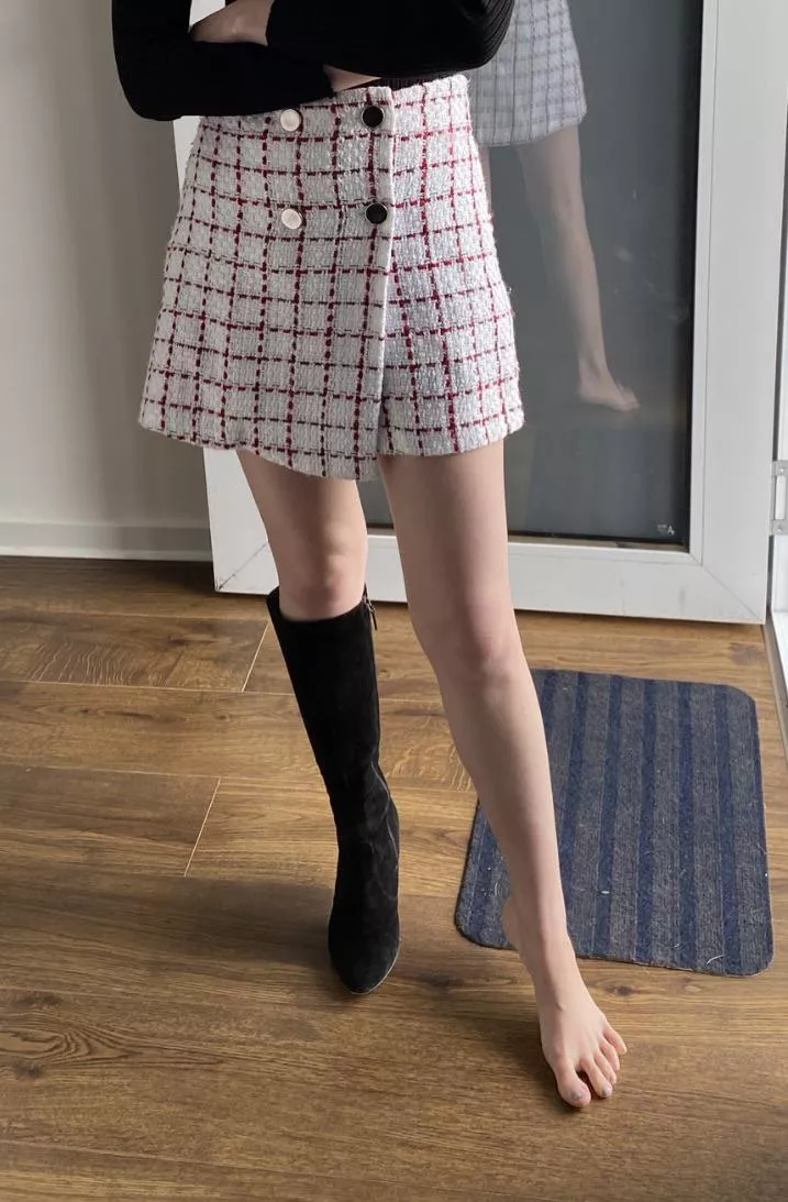 Short skirt with boots. And of course, no socks ðŸ˜ˆ posted by Medium_Perspective81