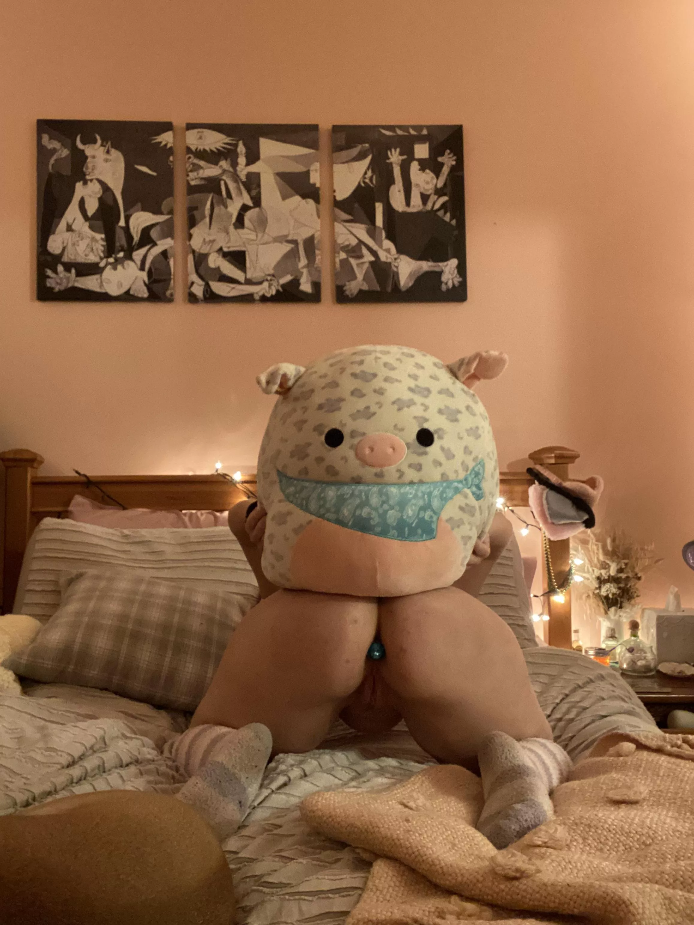 Sir got me a new stuffie! Everybody, meet Rosie the Piggy! posted by EverybodyLovesCharli