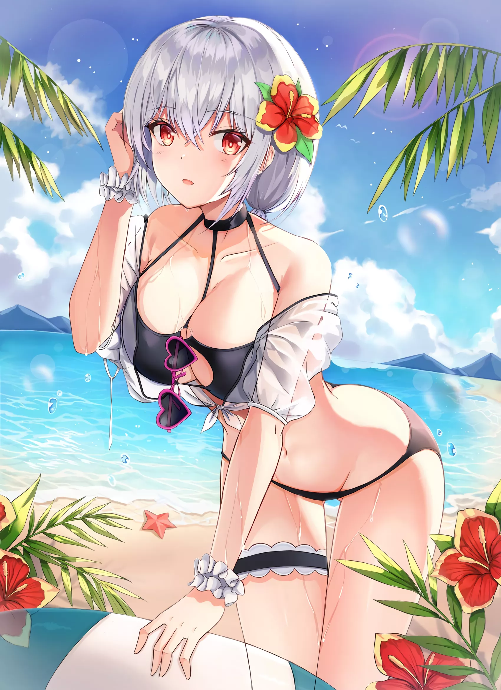 Sirius near hibiscus (neon) [Azur Lane] posted by elegantloveglimmer