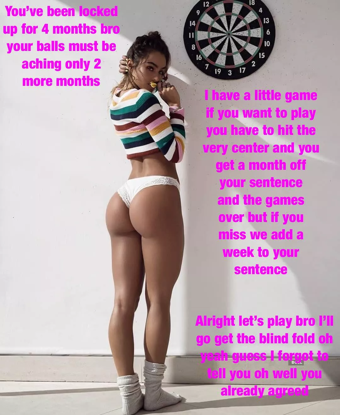 Sister game posted by chastitythrowaway97