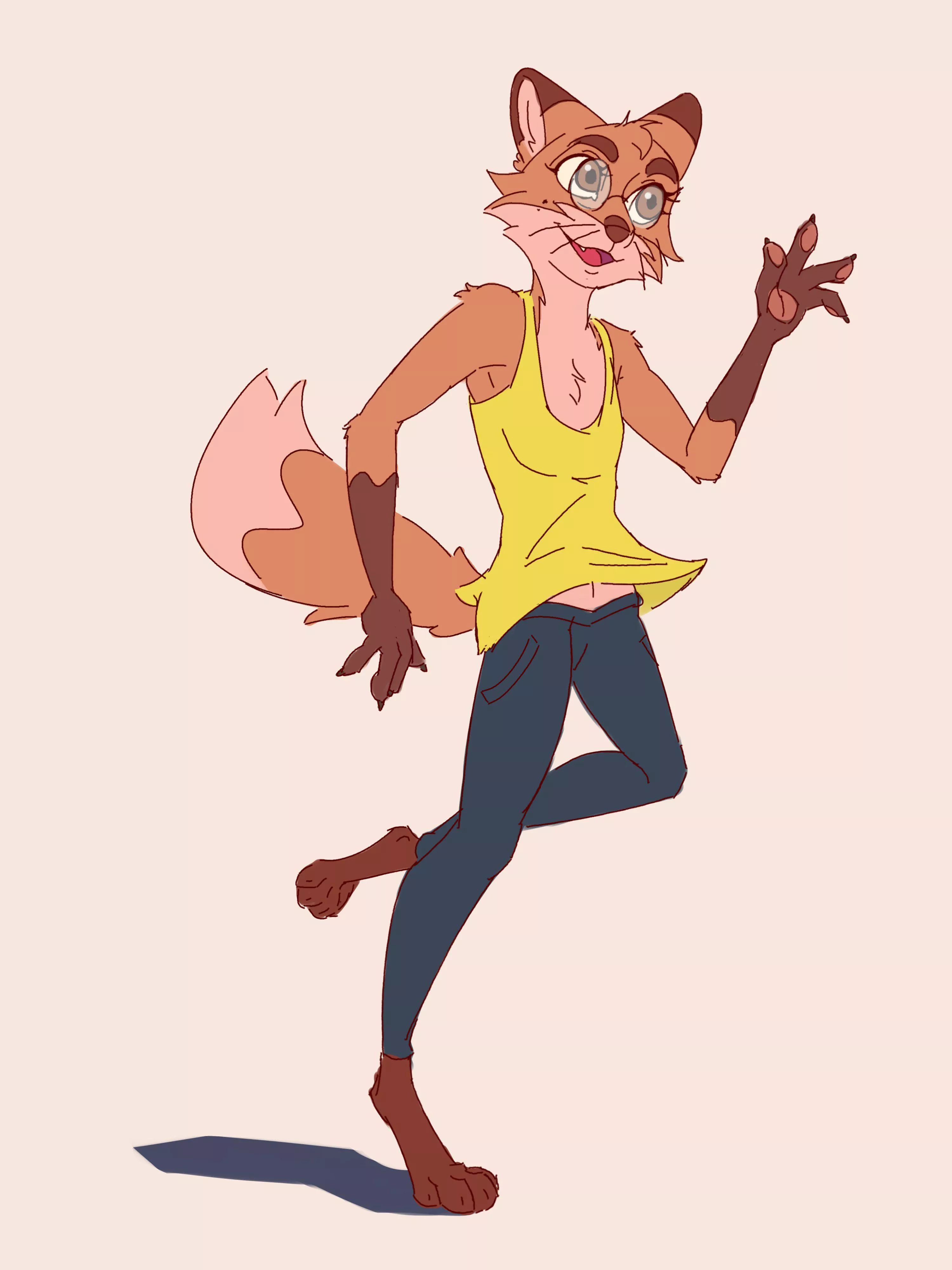 Skippity skip skip 🎶 ~ art by me 🍪 posted by Galinn-Arts