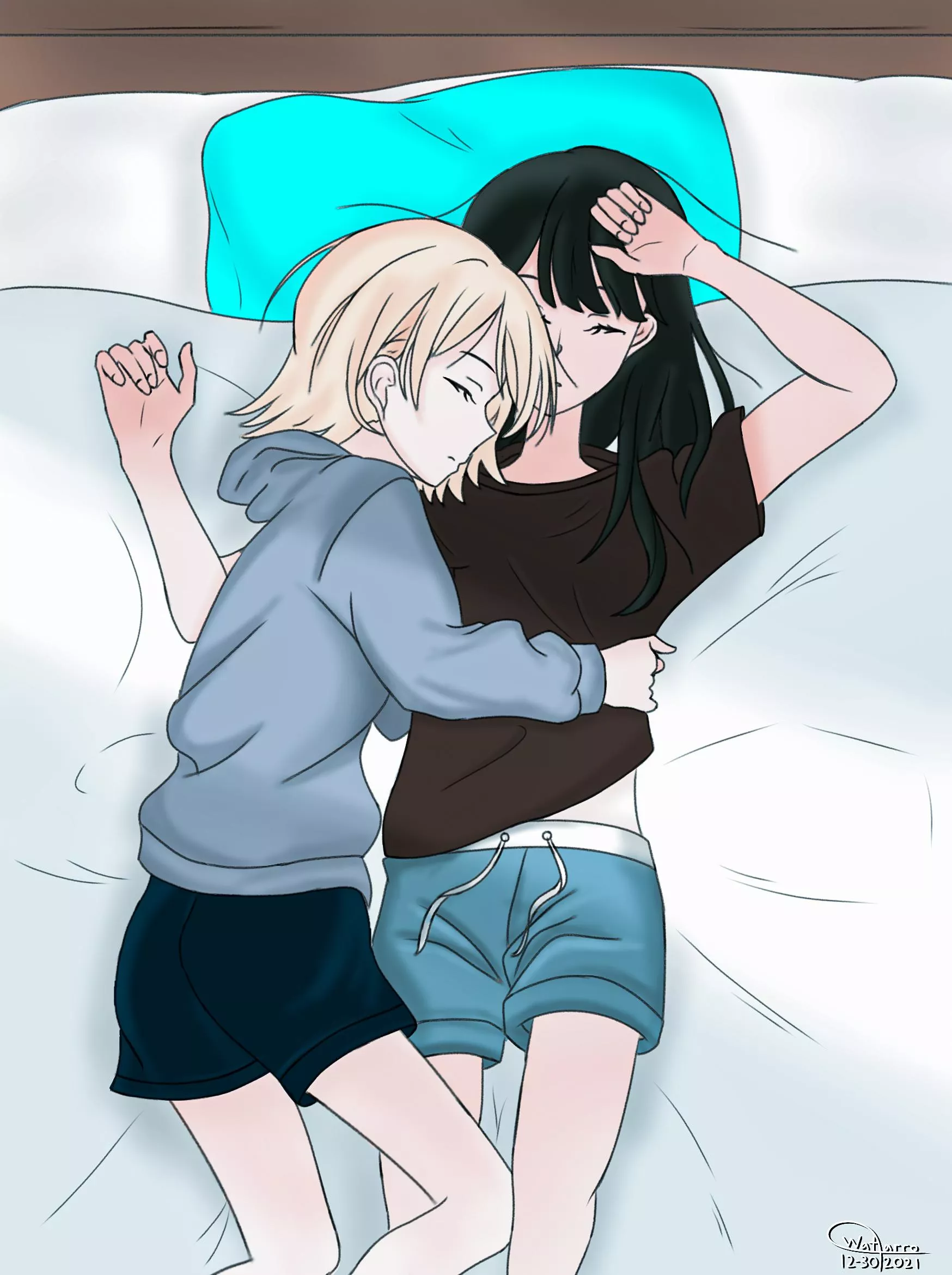 Sleeping Together [Can't Defy the Lonely Girl] posted by DarthSpotarus