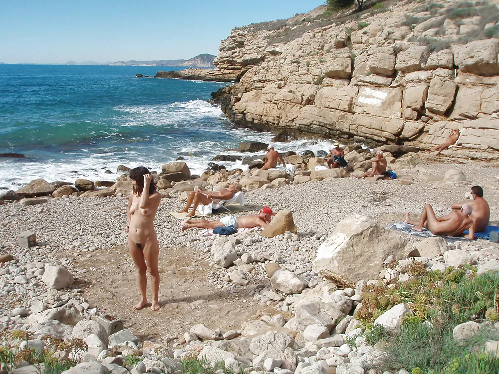 Small rocky beach, perfect for nude sunbathing. posted by NaturistPictures