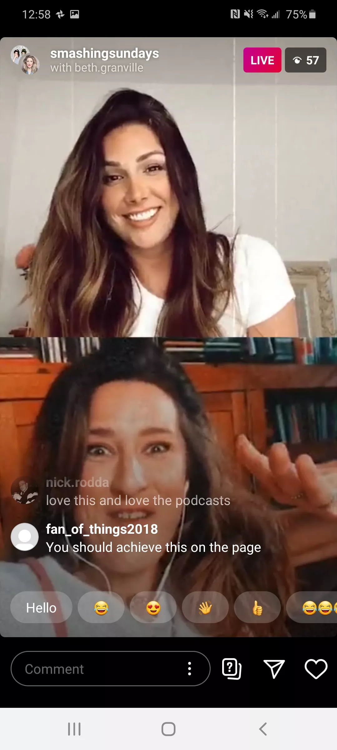 Smashing Sundays Insta Live. Such a great smile. posted by massbeerhole