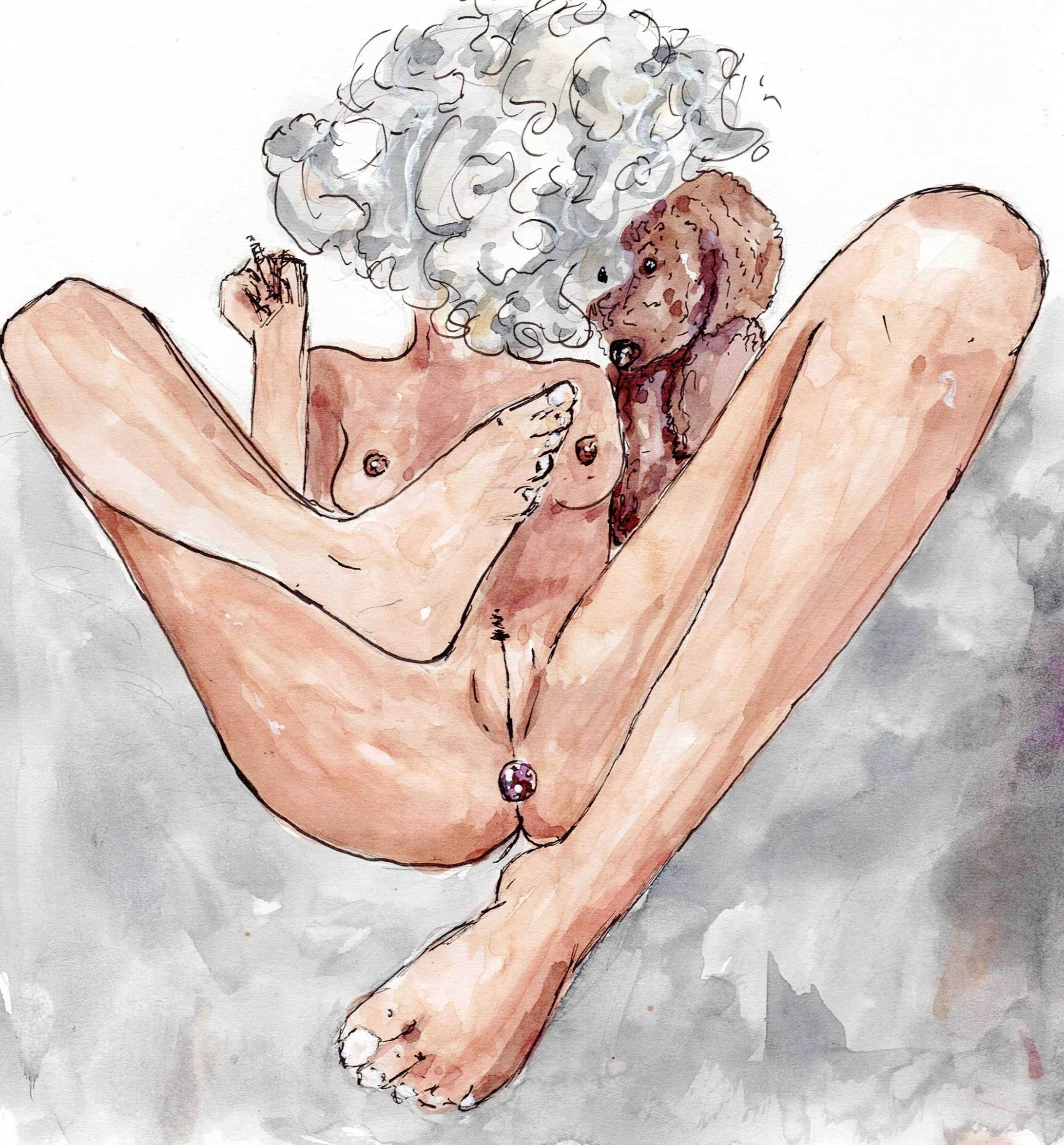 Smoke - watercolors posted by softstuff0