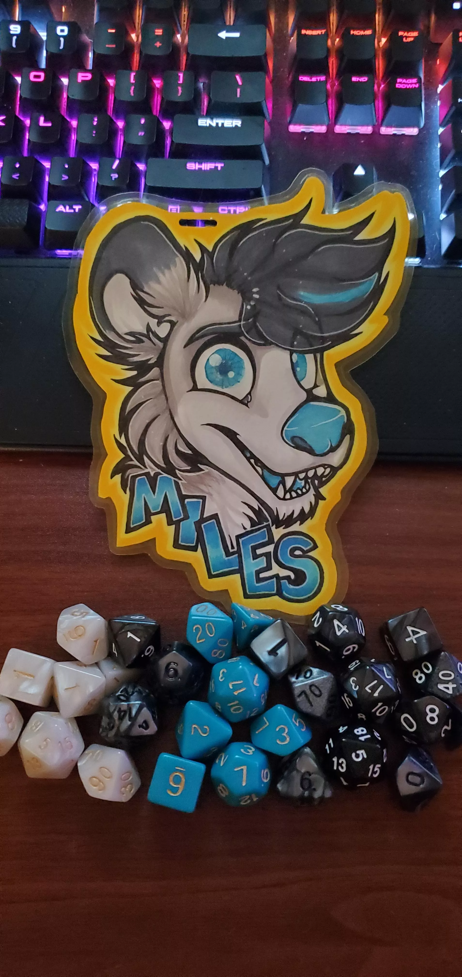 So as a late Christmas gift my partner got me themed die to match my sona and thought I'd share! posted by Fluzik