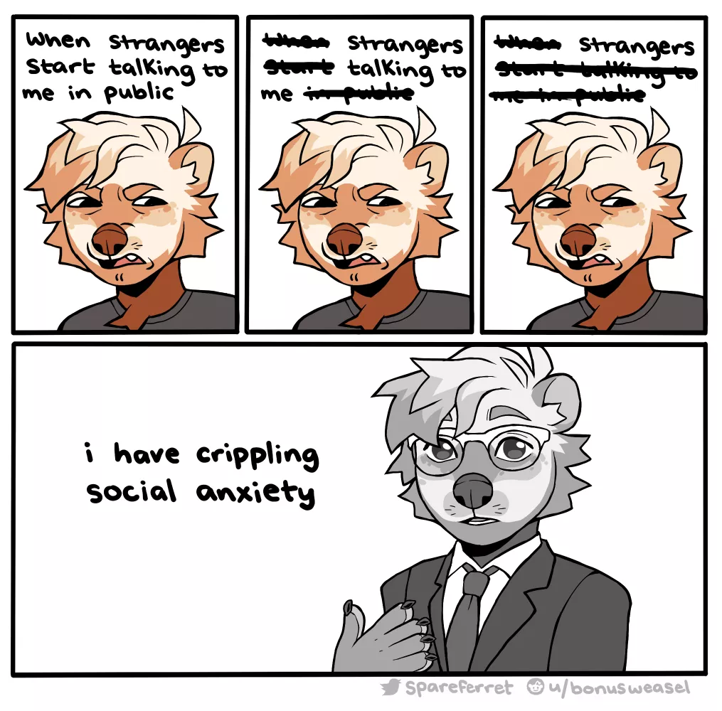 social anxiety (by spareferret) posted by bonusweasel