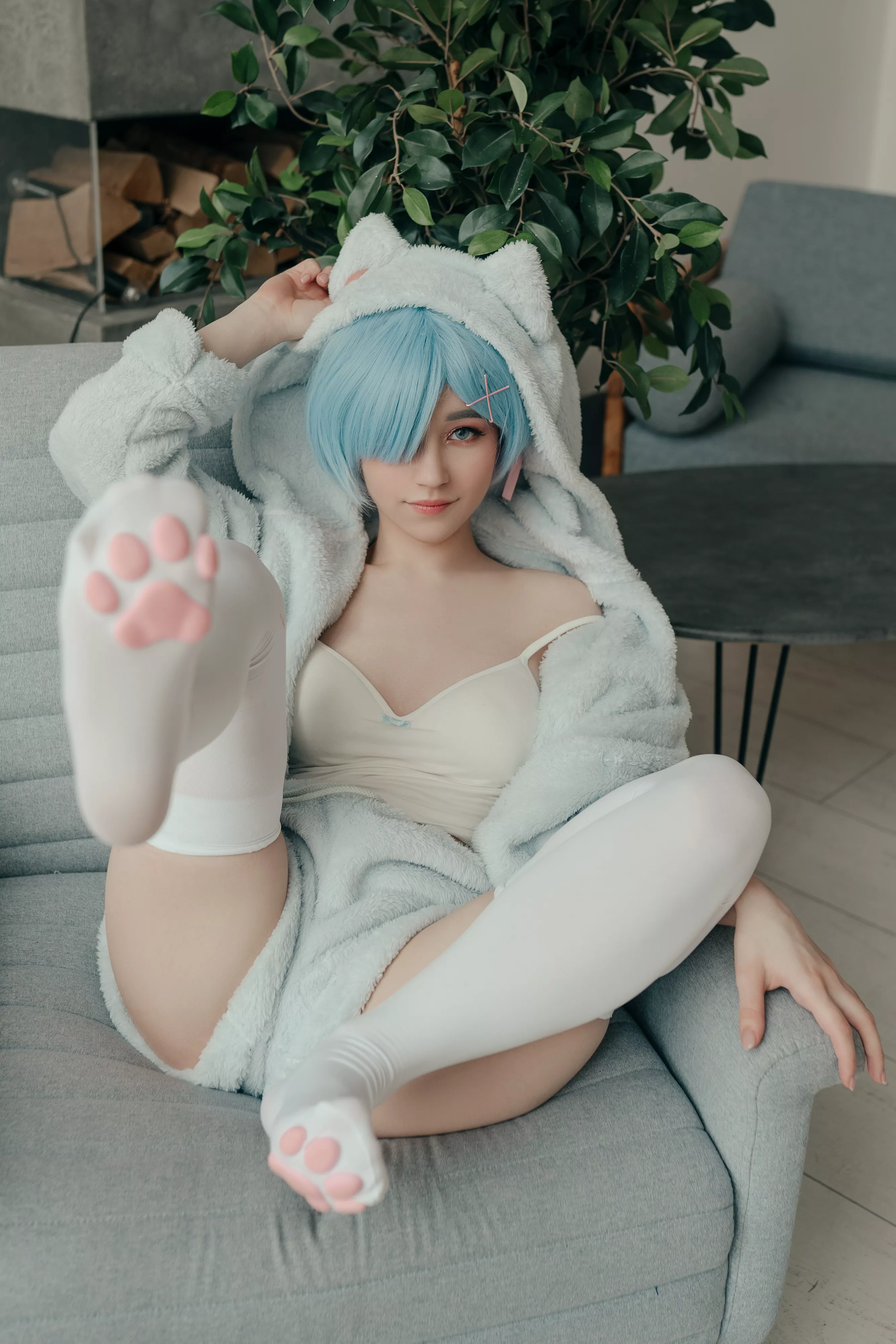 Soft and fluffy kitty Rem by Donnaloli posted by Donnaloli