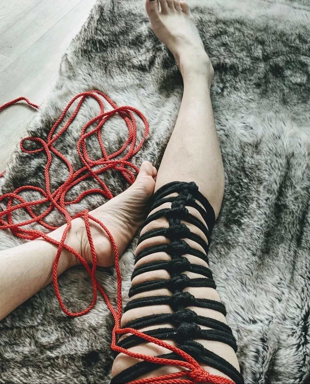 Some self-tie fun. 🖤♥️🖤 posted by WhosaWitch