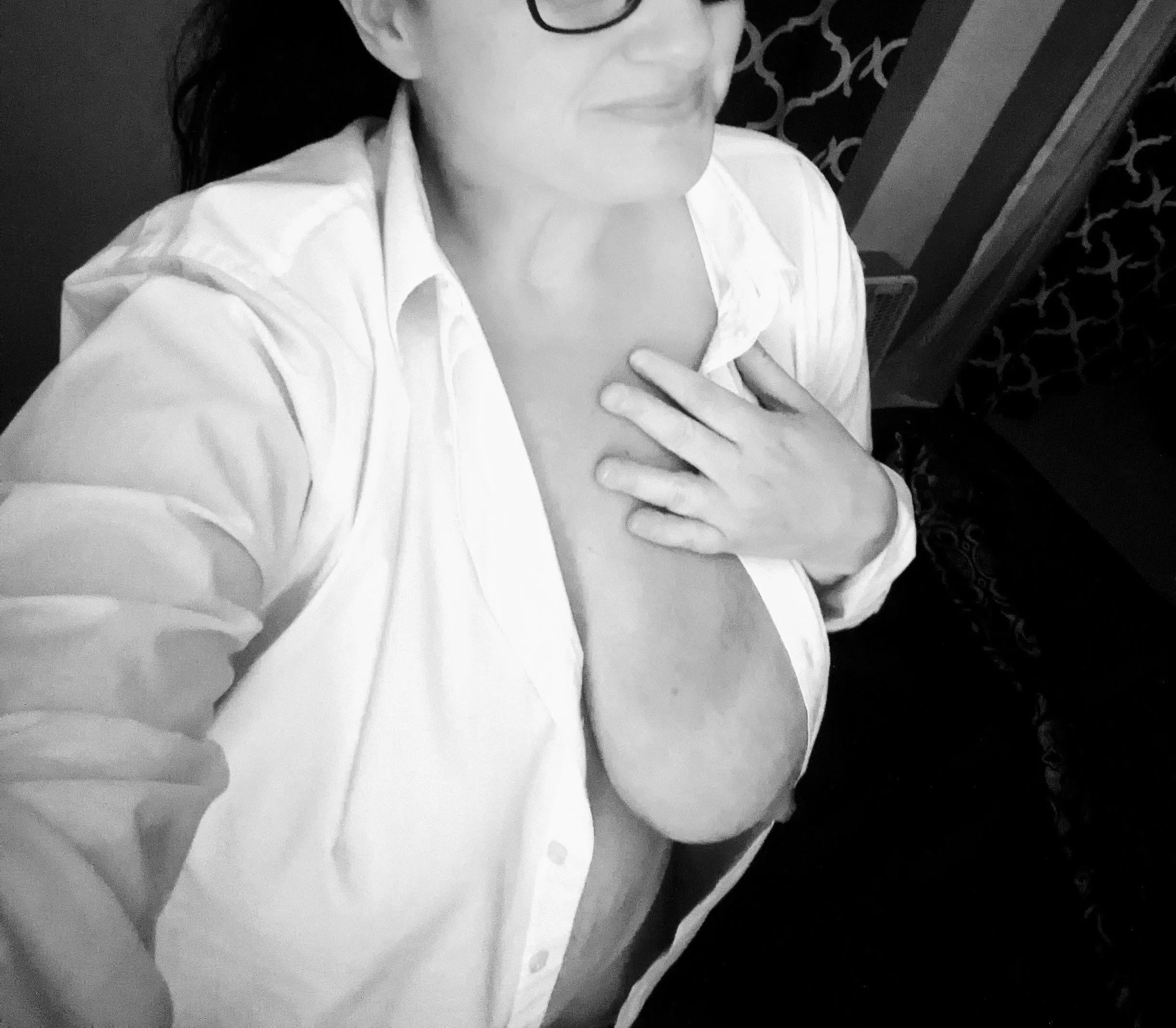 Something about a man's white dress shirt posted by thevixenmilf