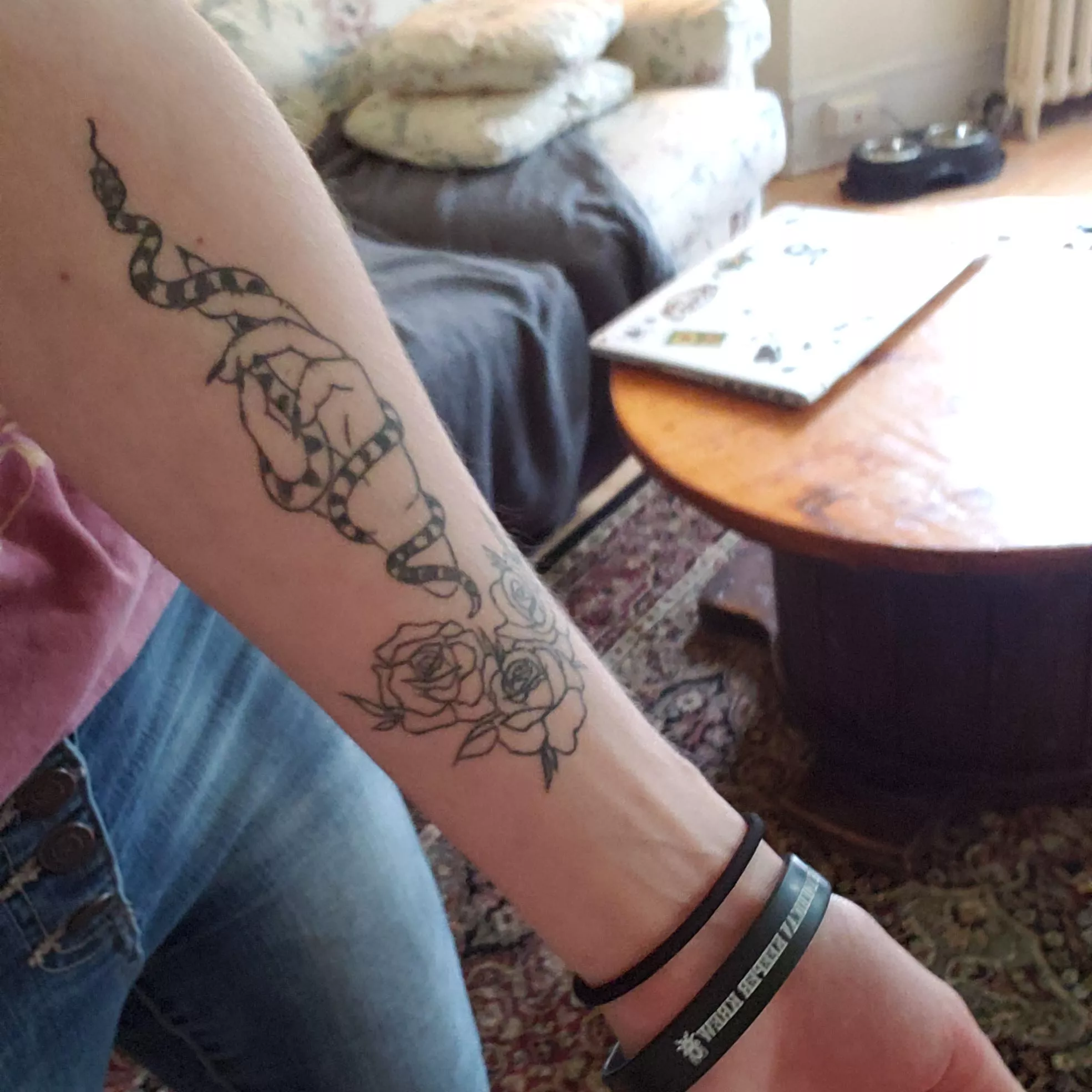 Soon turning this whole arm into snakes! posted by DapperTangerine