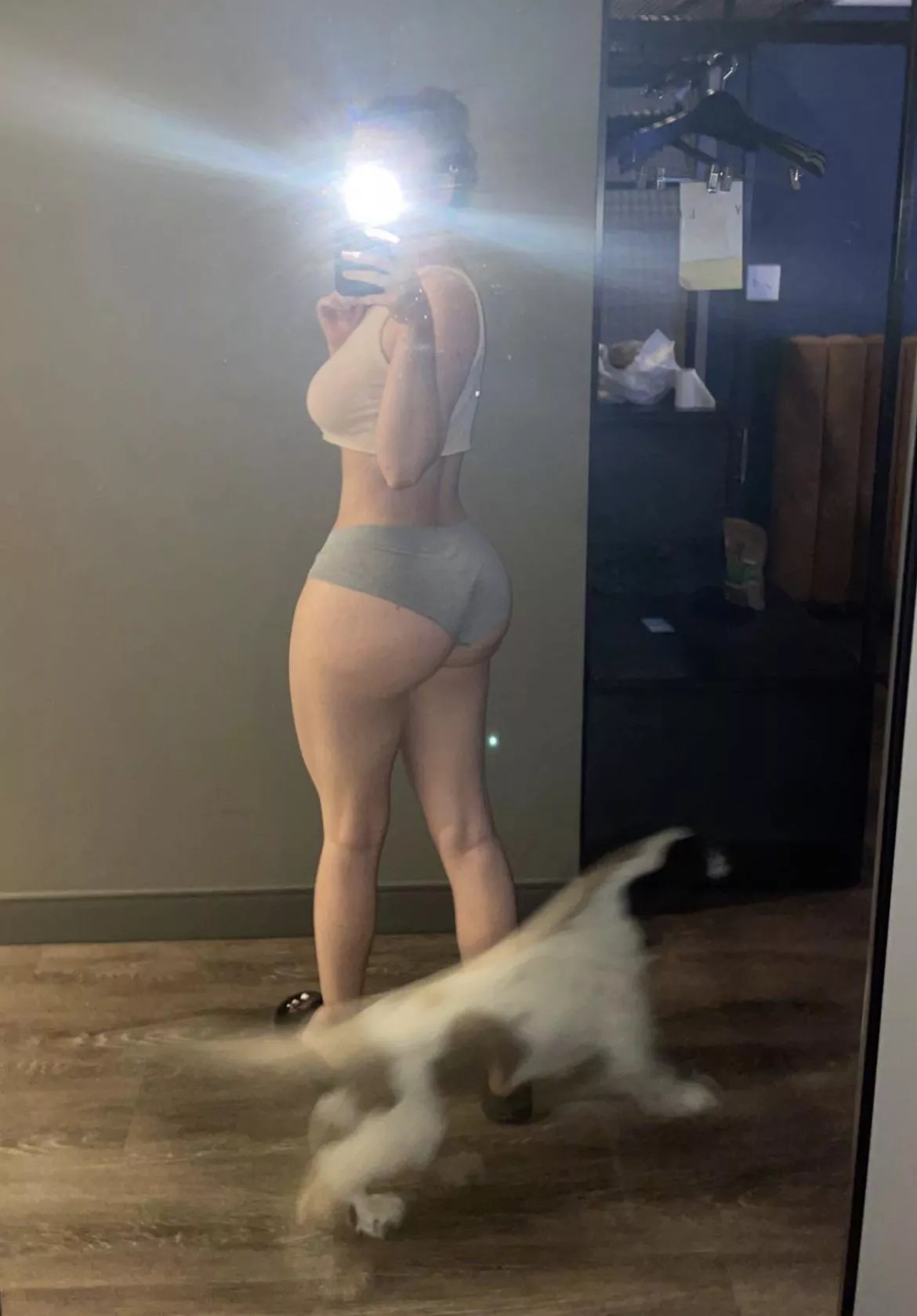 Sorry my dog wants to be in all my pics 😅 posted by realprettyangel