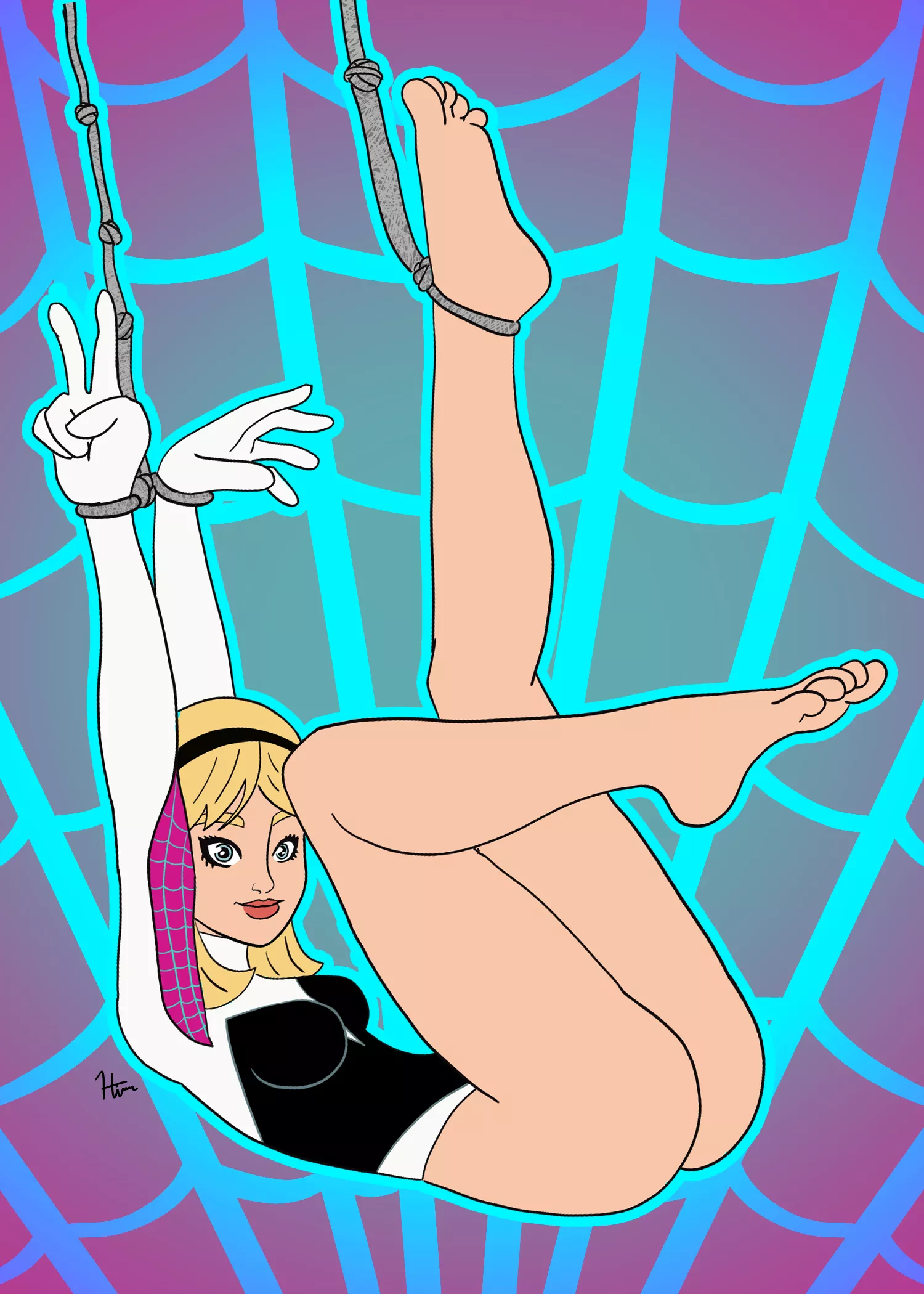 SpiderGwen Pin-Up (HimerosDraws) [Spider-Woman] posted by HimerosDraws