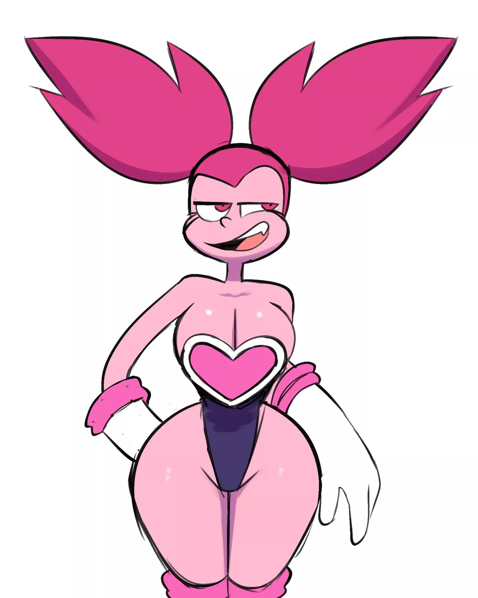 Spinel tries some Rouge cosplay (@Sweet__Dandy) posted by renegade_zibit