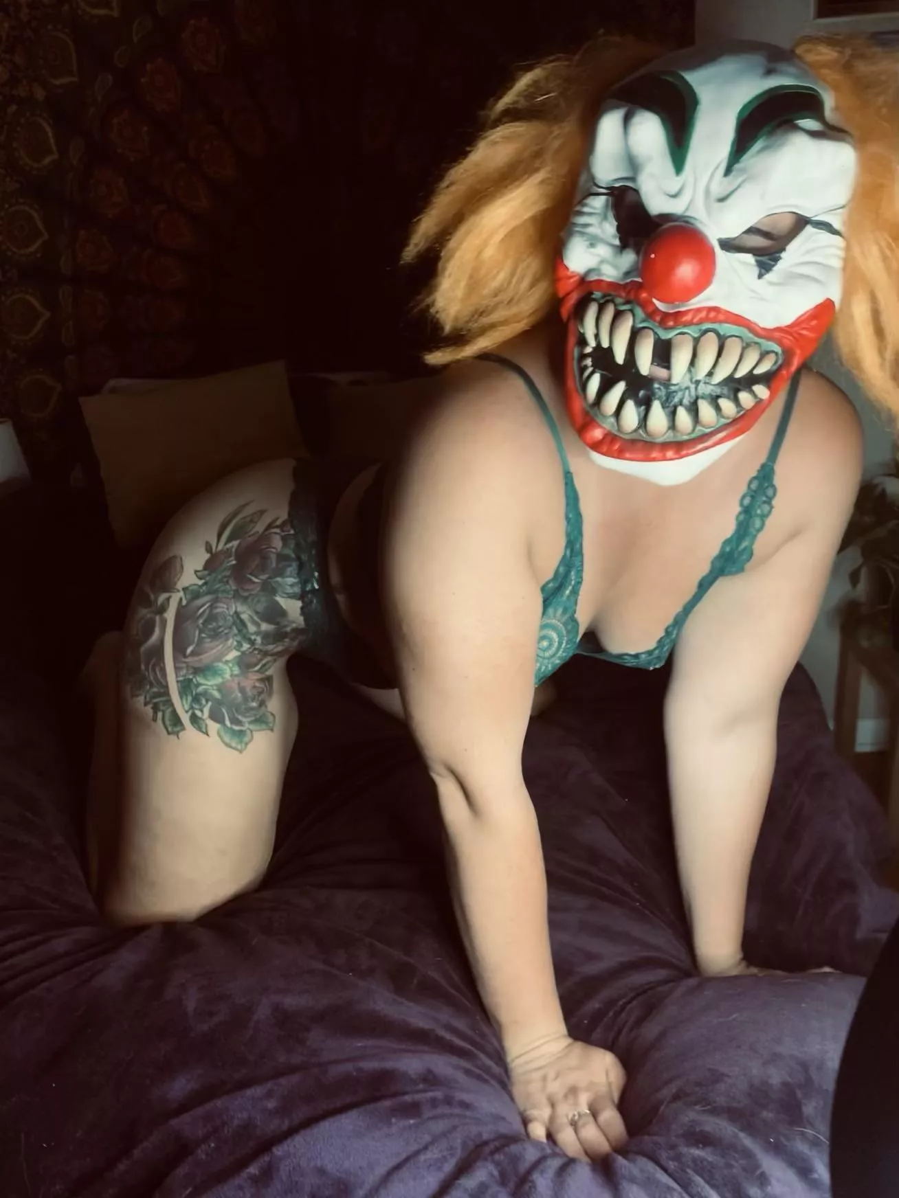 Spooky season is upon us! Who’s scared of clowns 😈 posted by Jades_masquerade