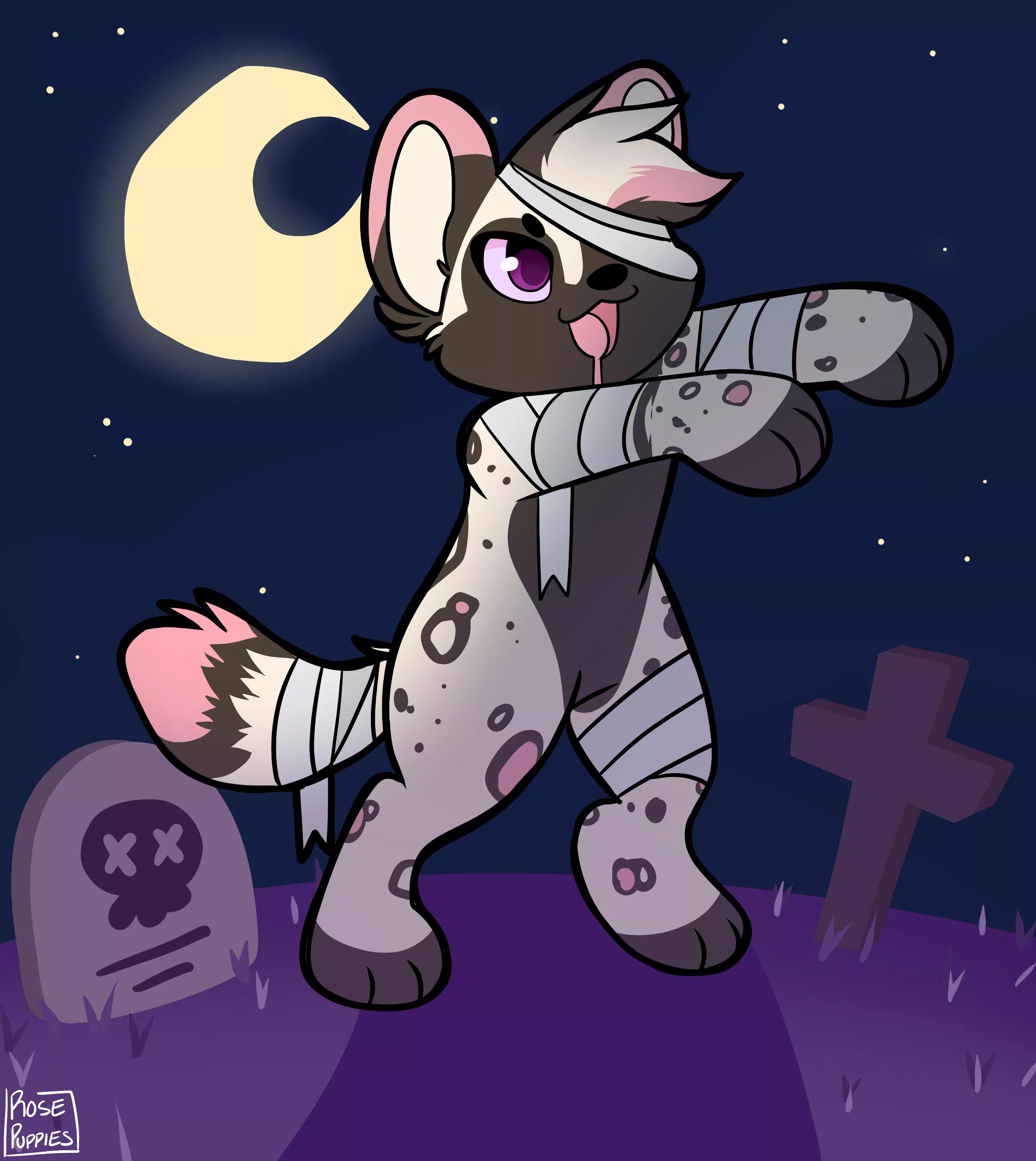 Spoooky 🧟‍♂️ (art by Rosepuppies) posted by Mirko2000xD