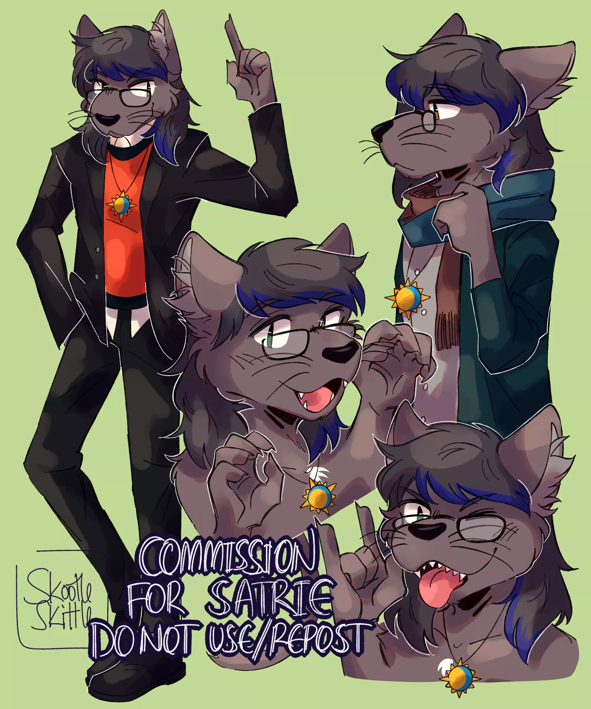 spread commission! [art by me @skootleskittle everywhere!] posted by SkootleSkittle