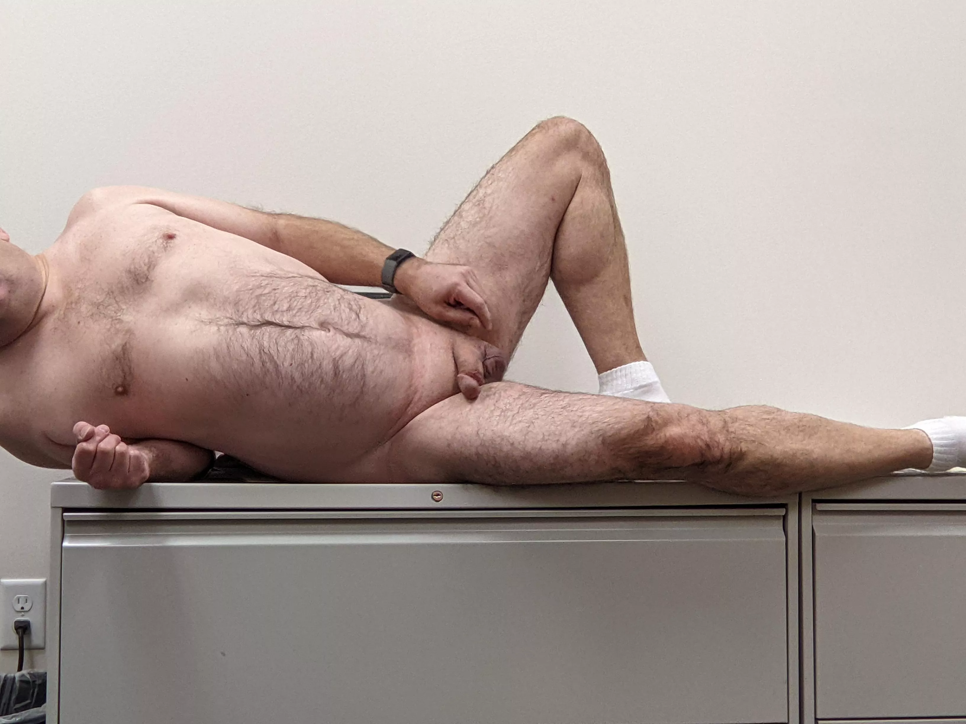 Starting the New Year by getting naked in the office this morning posted by rubbingitraw-WI