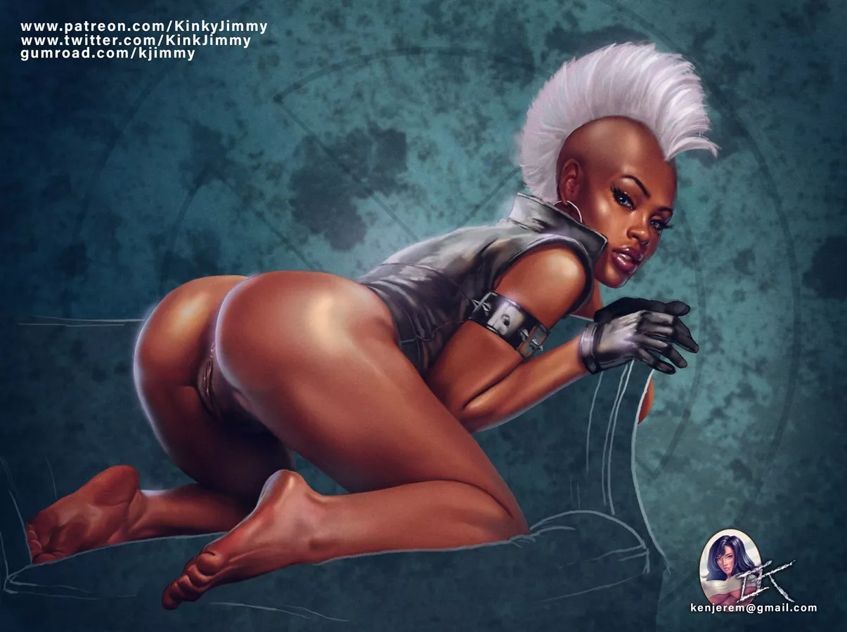 Storm Bent Over (KinkyJimmy) [X-Men] posted by Lachryma_ud