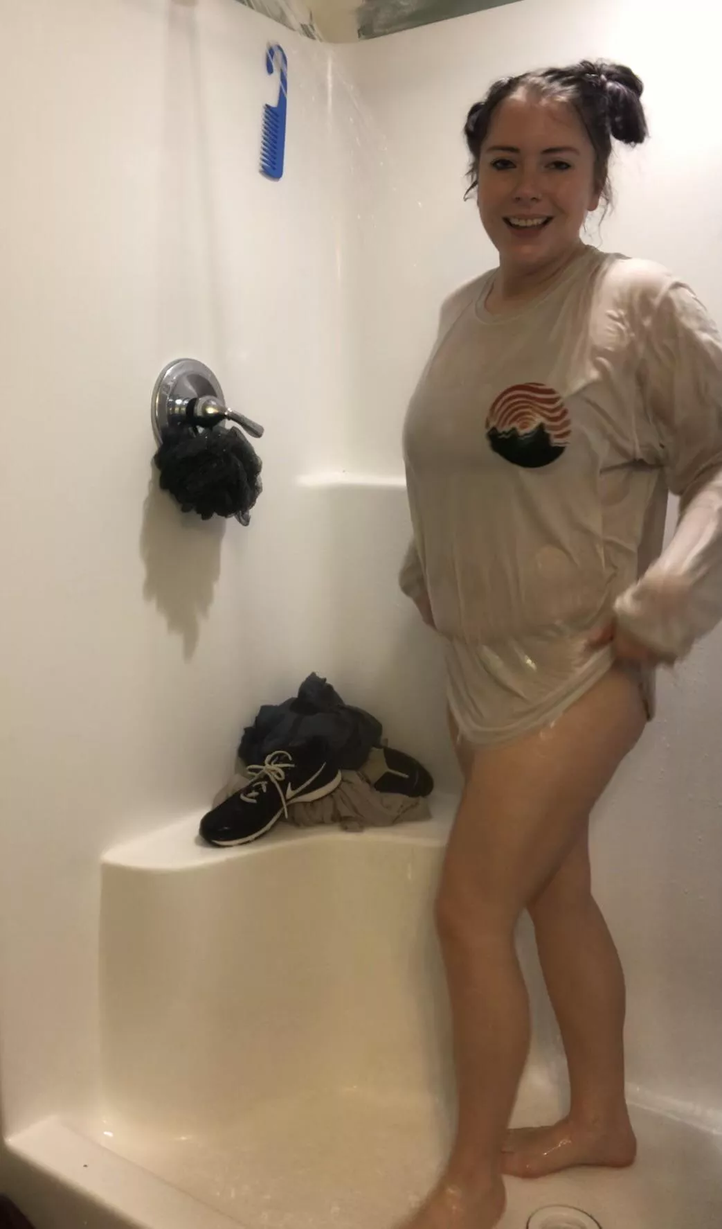 Stripping off these wet clothes posted by demondemi