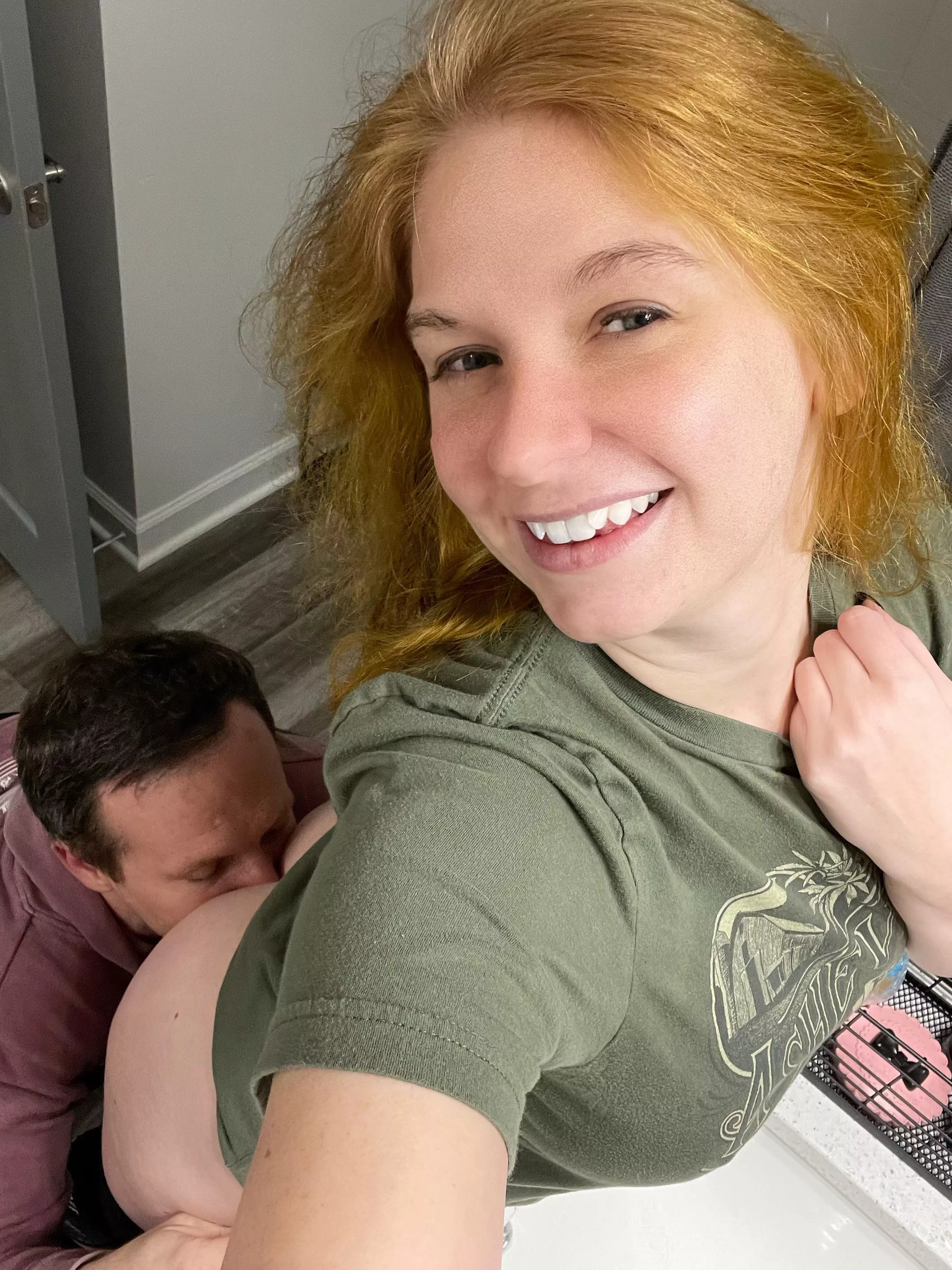 Subby bf can’t keep his face out of my ass while I’m getting ready for bed! posted by princess_vasilisa