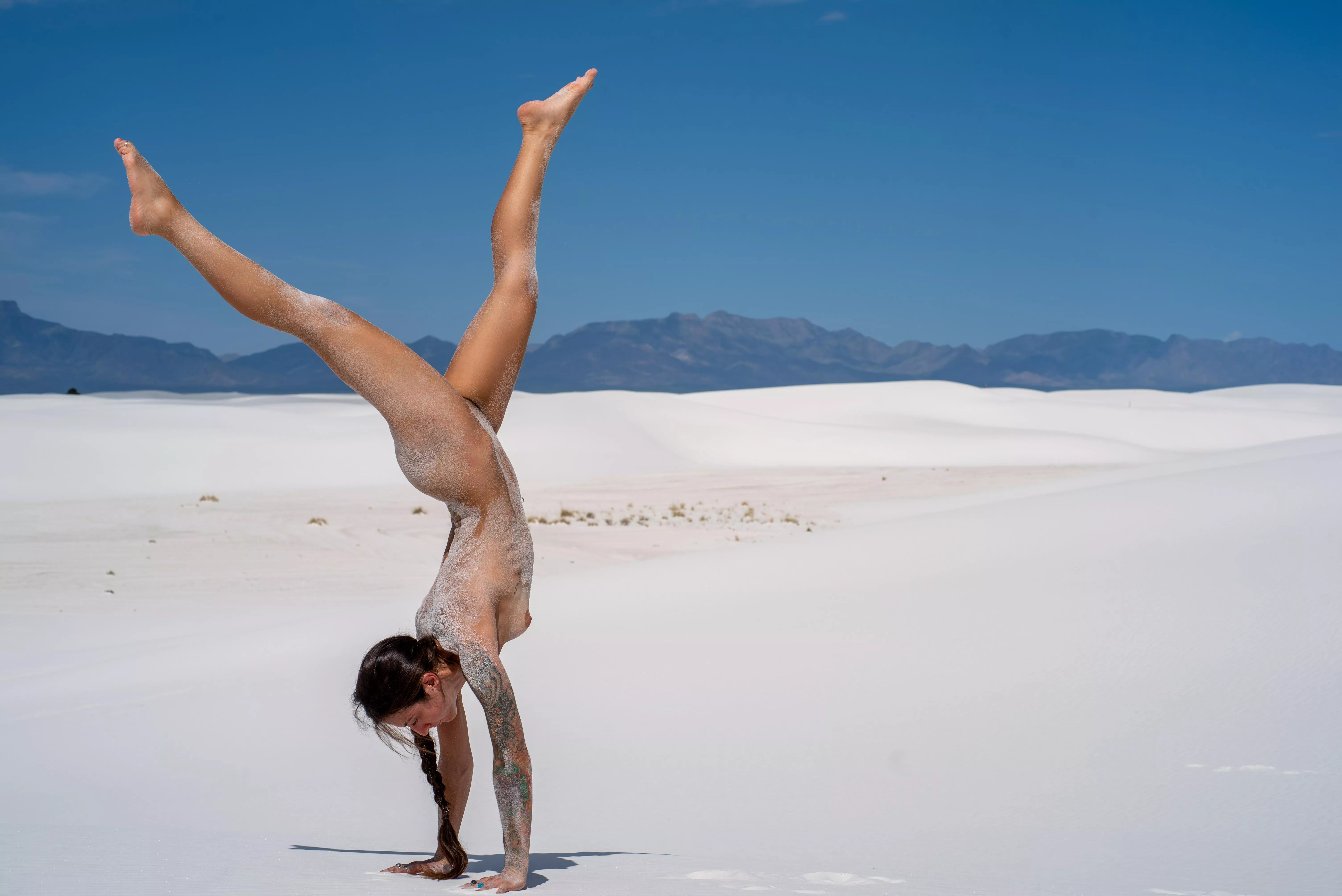 Sunday funday handstand time at white sands national park (f) posted by [deleted]