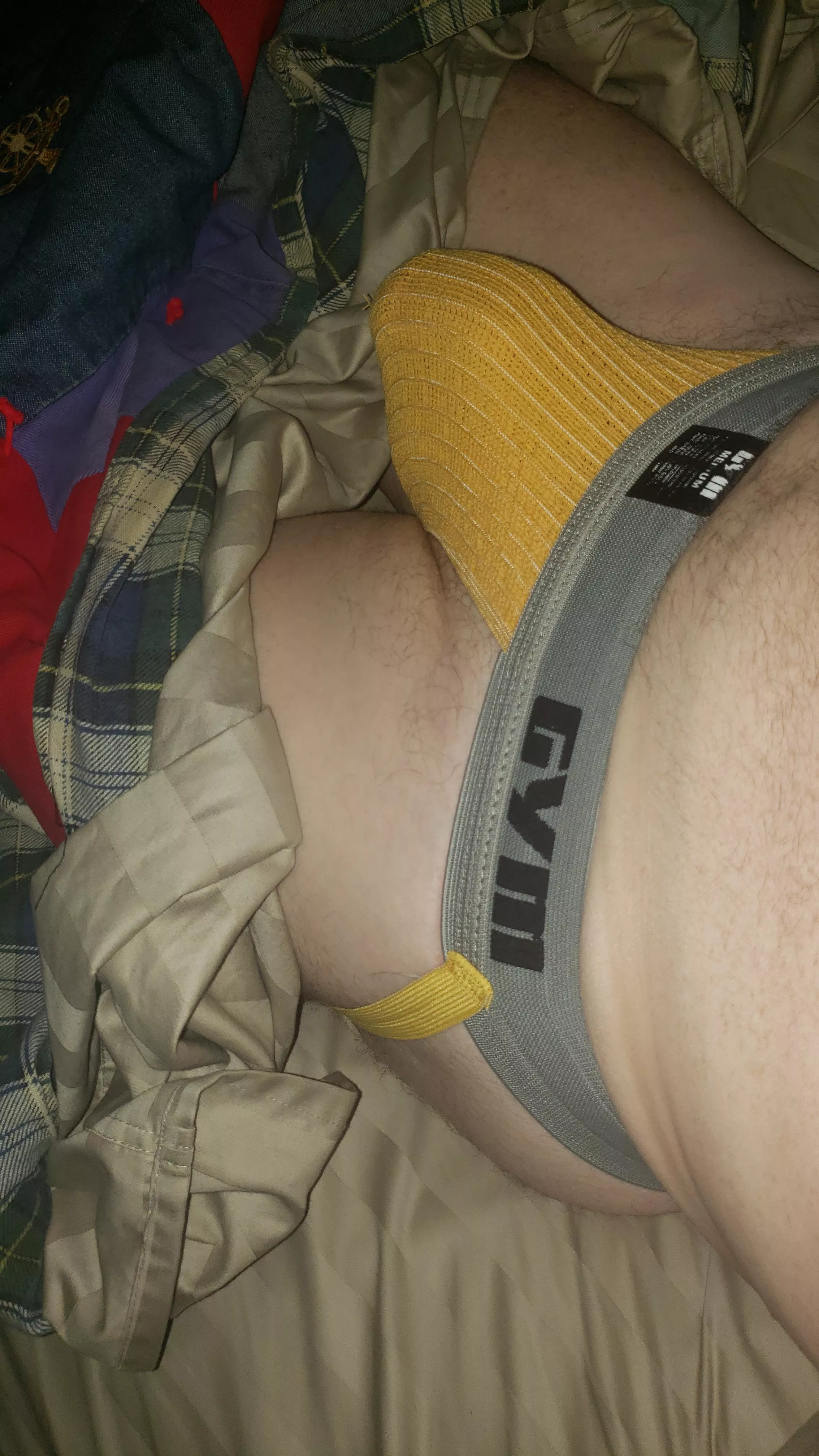 Sunday Morning. Slept in my yellow jock. posted by DavyJones_83