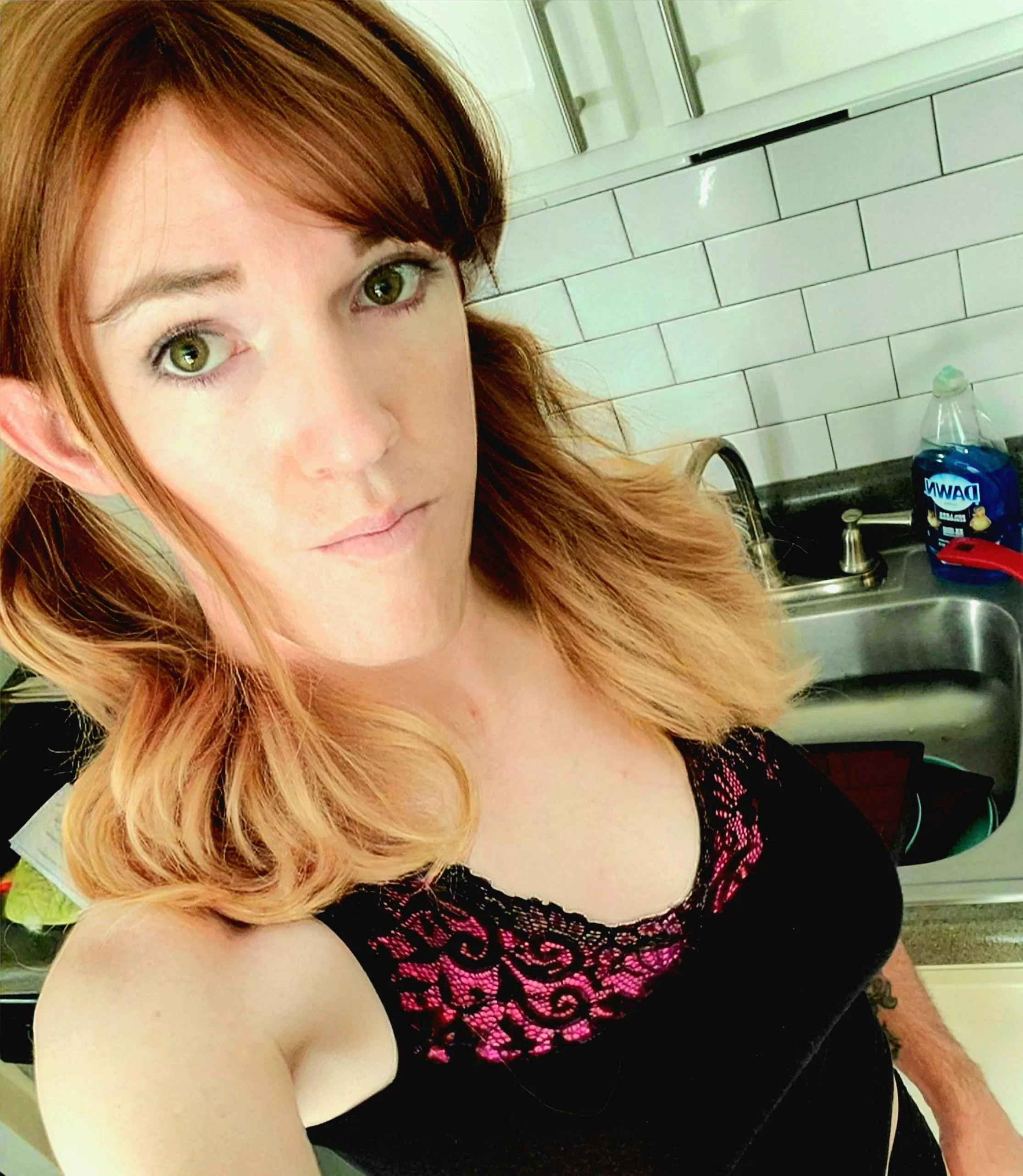 Super bright to hide how terrible my skin looks right now 🙈🙈 But I missed you all and I thought I looked cute posted by CdVixen